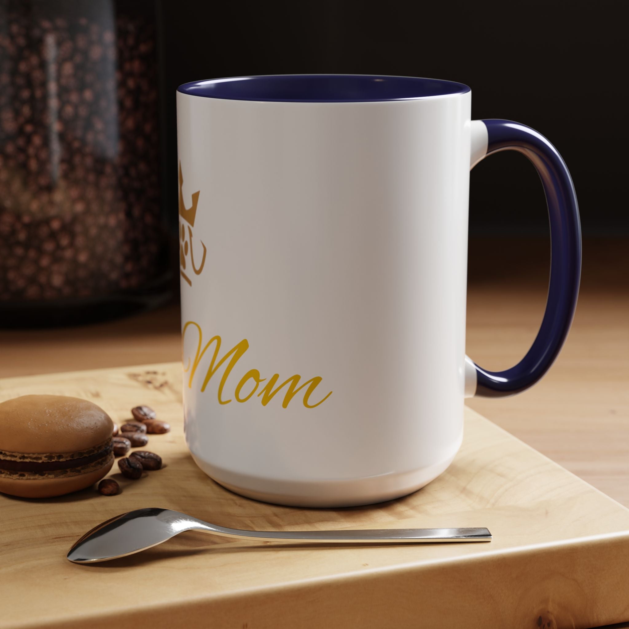 PetVIP Dog Mom Mug | Gold Crown Paw Design