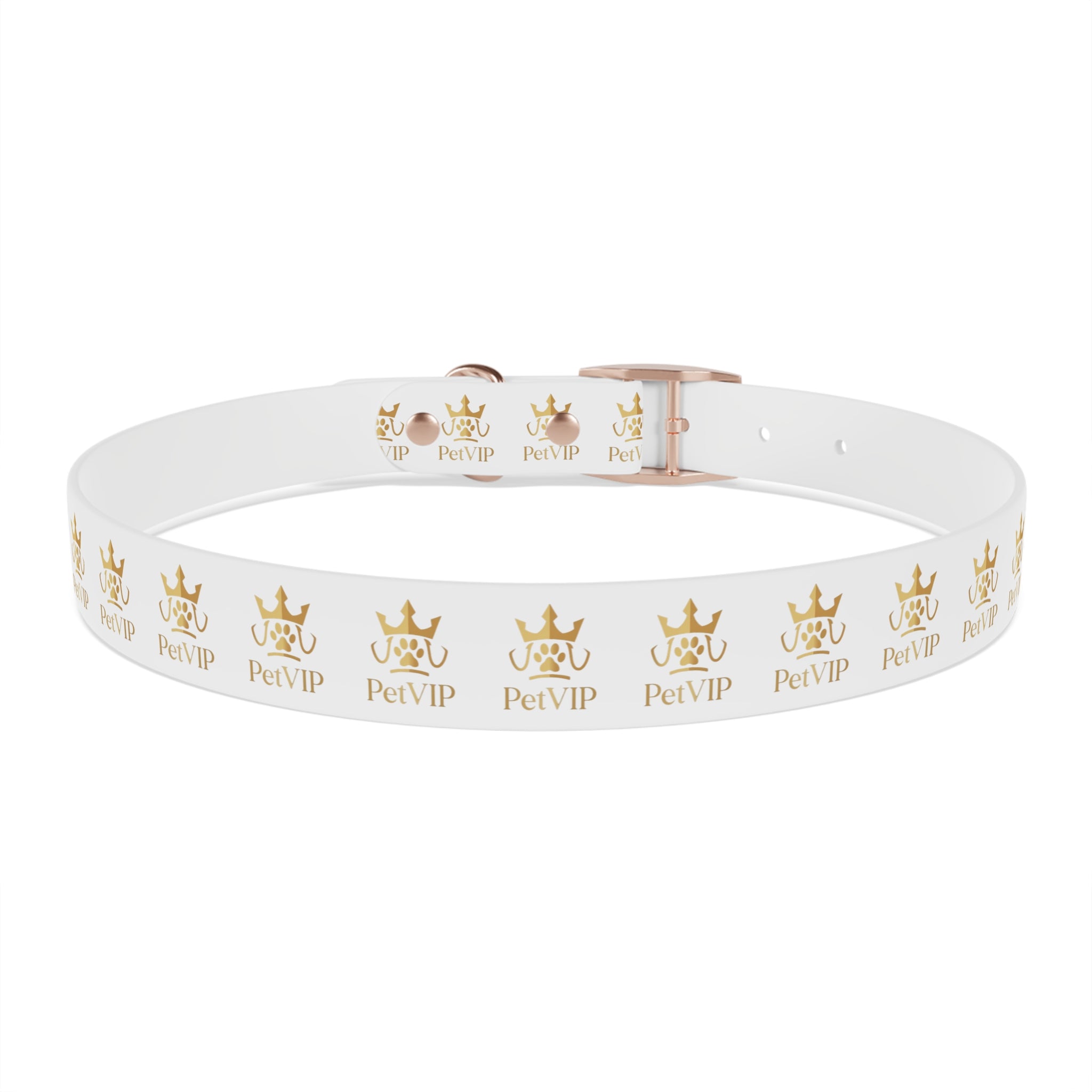 PetVIP Gold Crown Dog Collar | Luxury Monogram Pet Collar