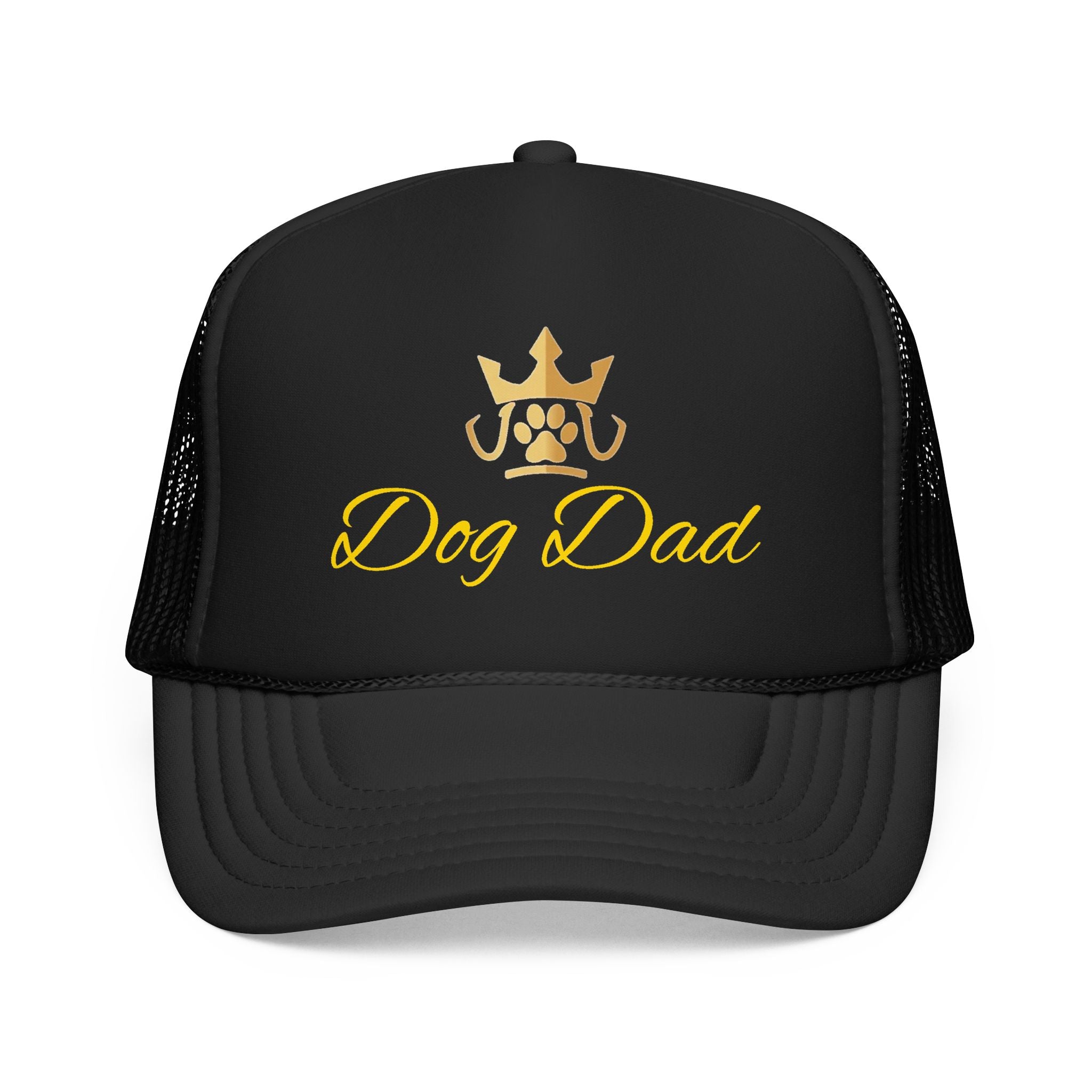 PetVIP Dog Dad Trucker Hat | Gold Crown Paw Design