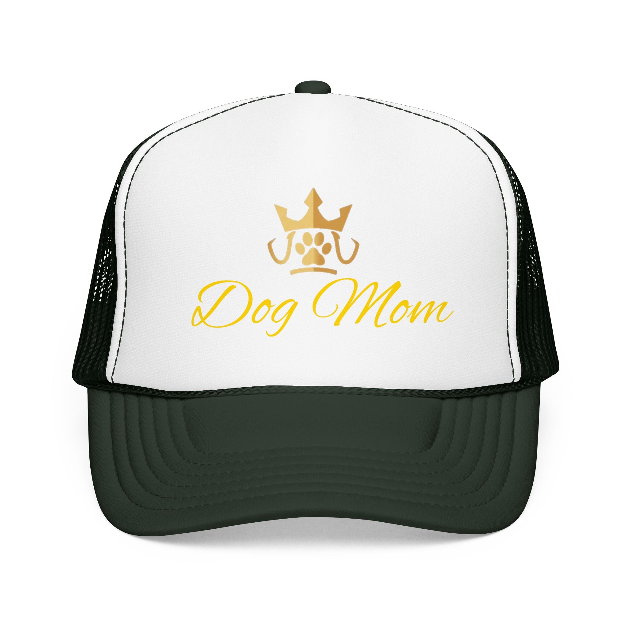 PetVIP Dog Mom Trucker Hat | Gold Crown Paw Design