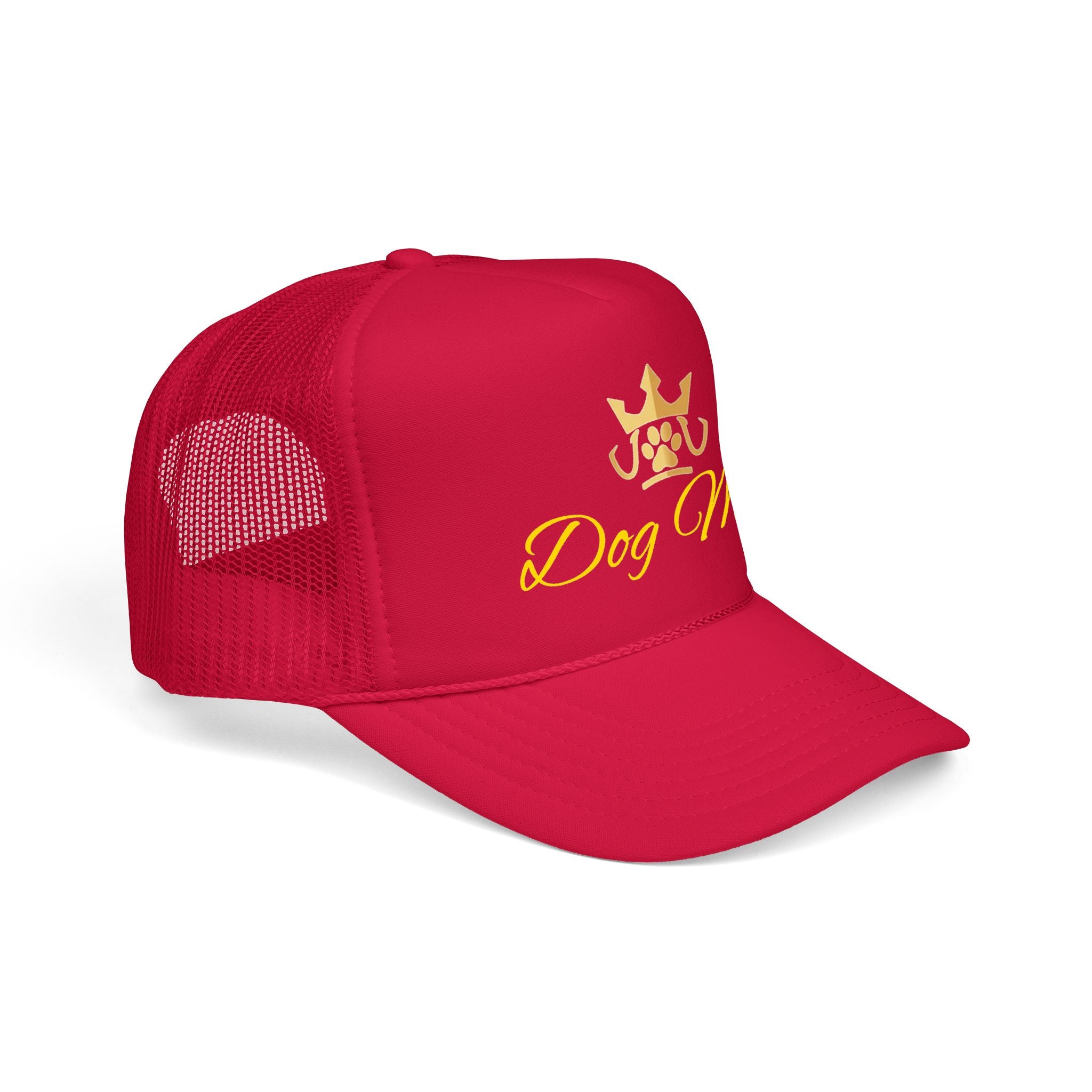 PetVIP Dog Mom Trucker Hat | Gold Crown Paw Design