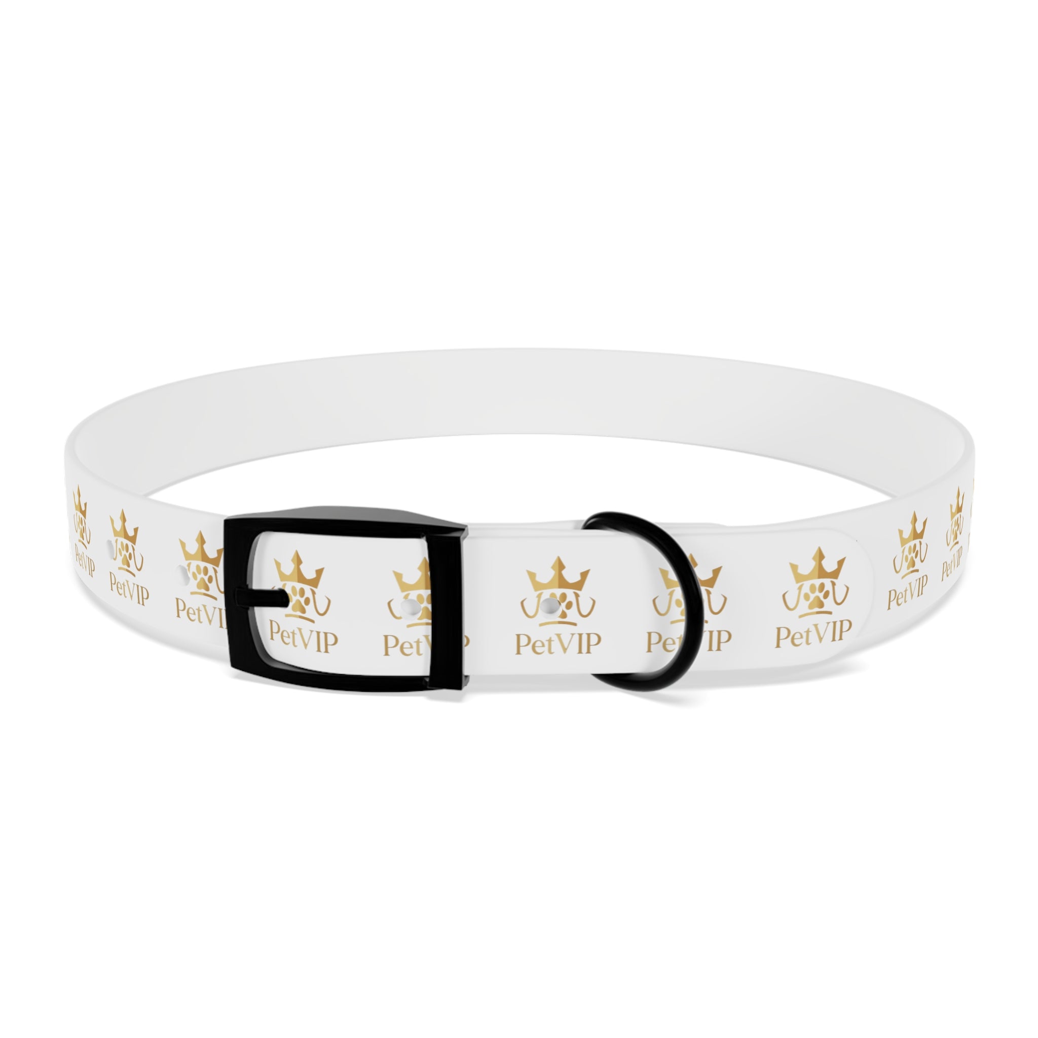PetVIP Gold Crown Dog Collar | Luxury Monogram Pet Collar
