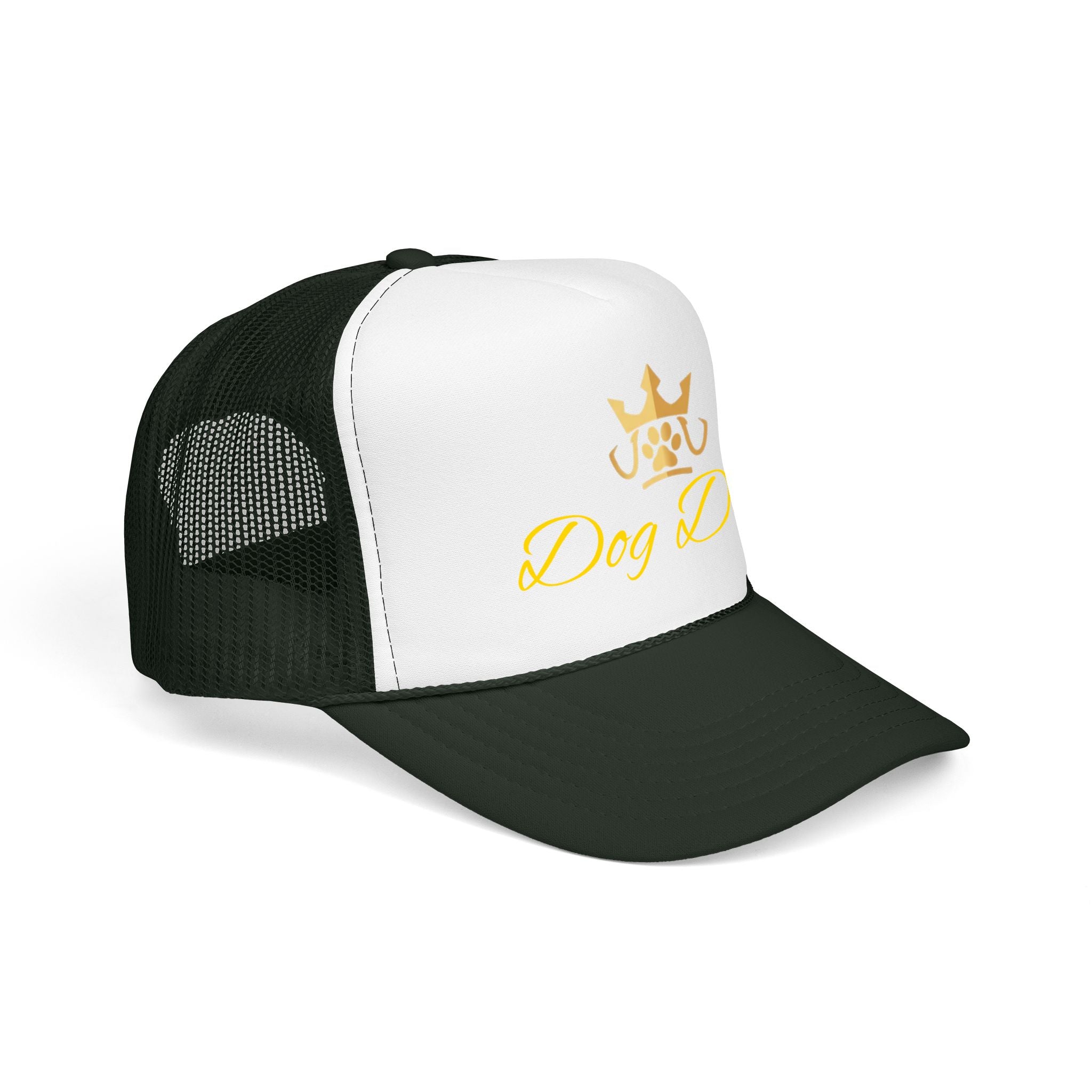 PetVIP Dog Dad Trucker Hat | Gold Crown Paw Design