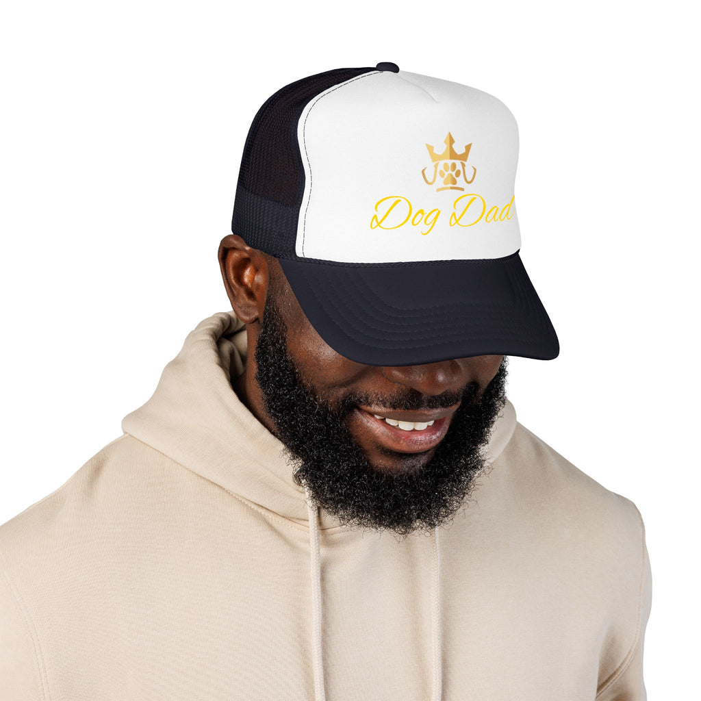 PetVIP Dog Dad Trucker Hat | Gold Crown Paw Design
