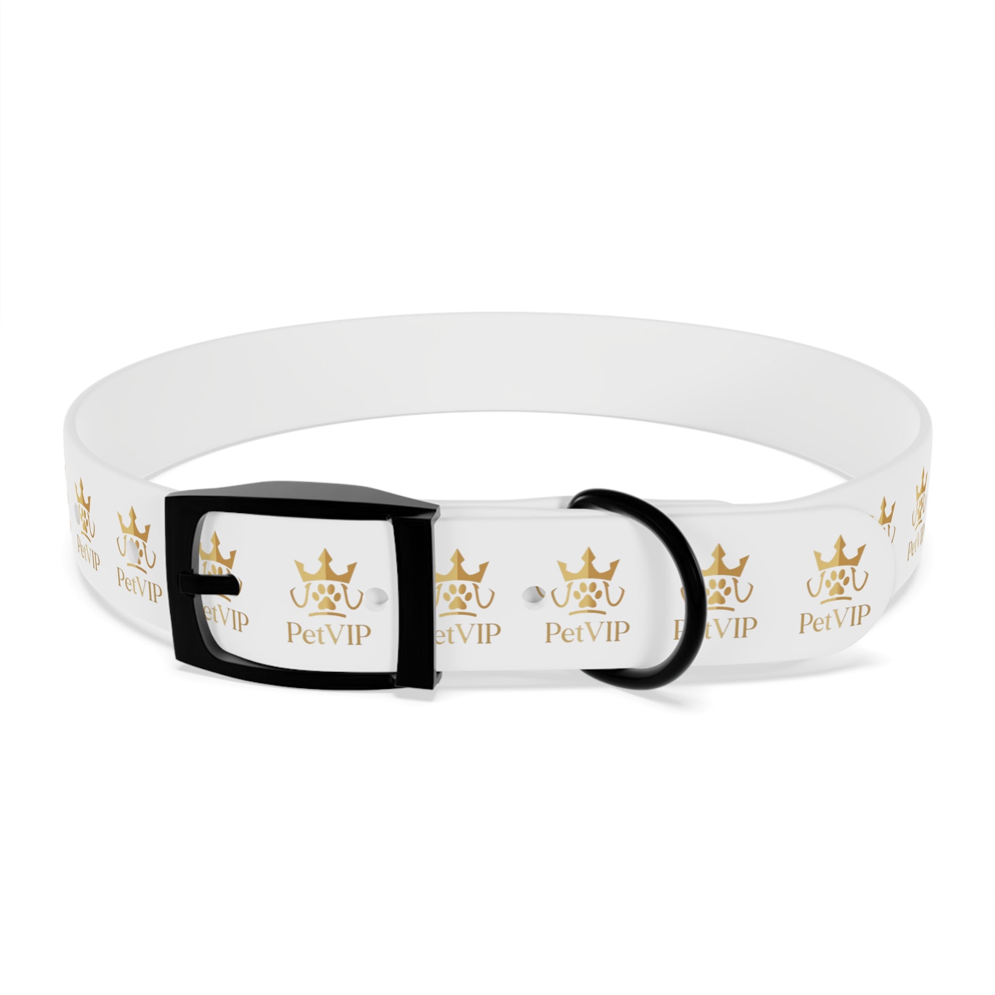 PetVIP Gold Crown Dog Collar | Luxury Monogram Pet Collar