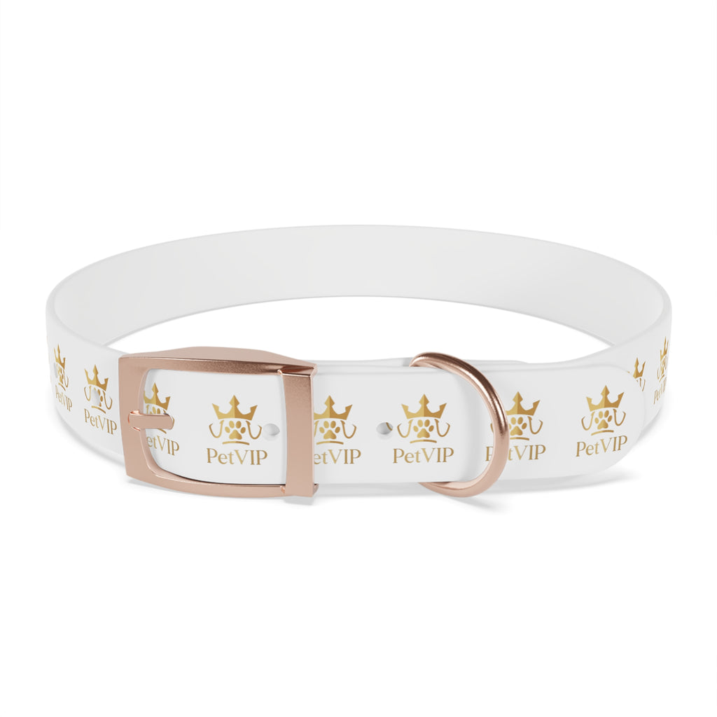 PetVIP Gold Crown Dog Collar | Luxury Monogram Pet Collar