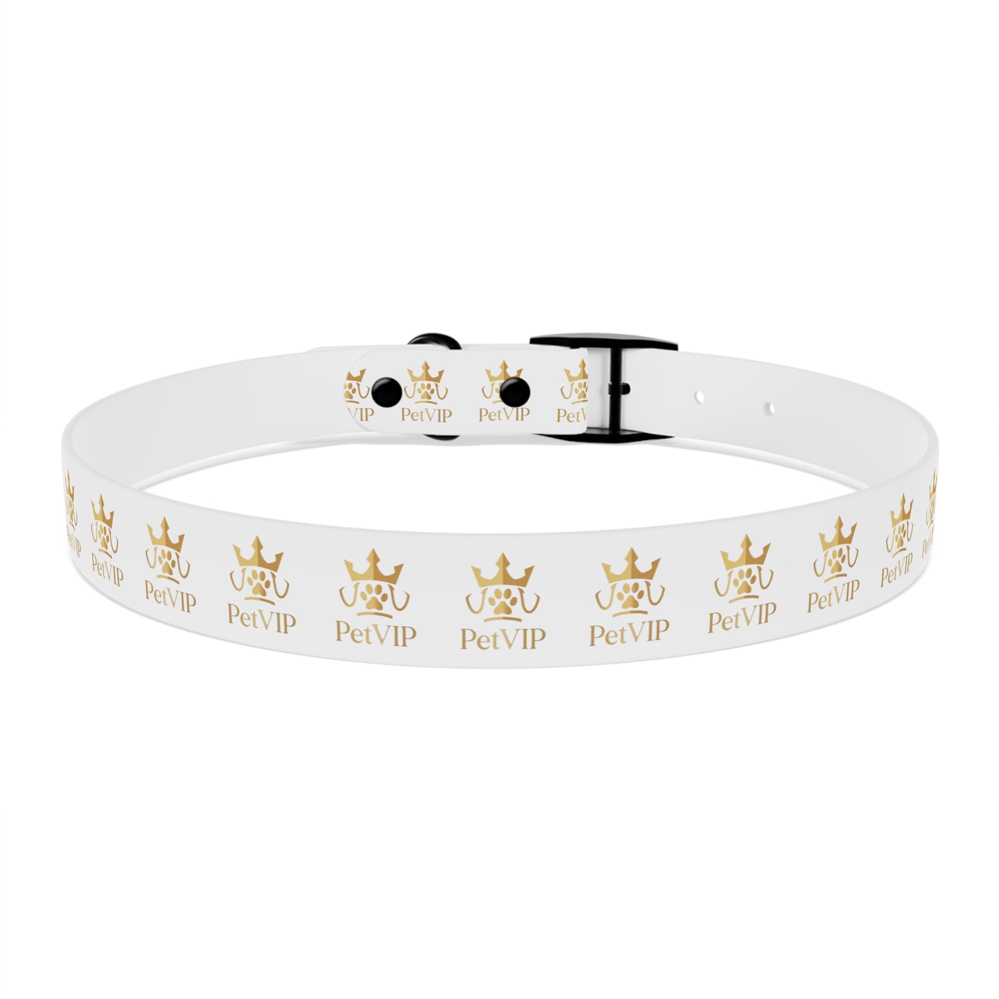 PetVIP Gold Crown Dog Collar | Luxury Monogram Pet Collar