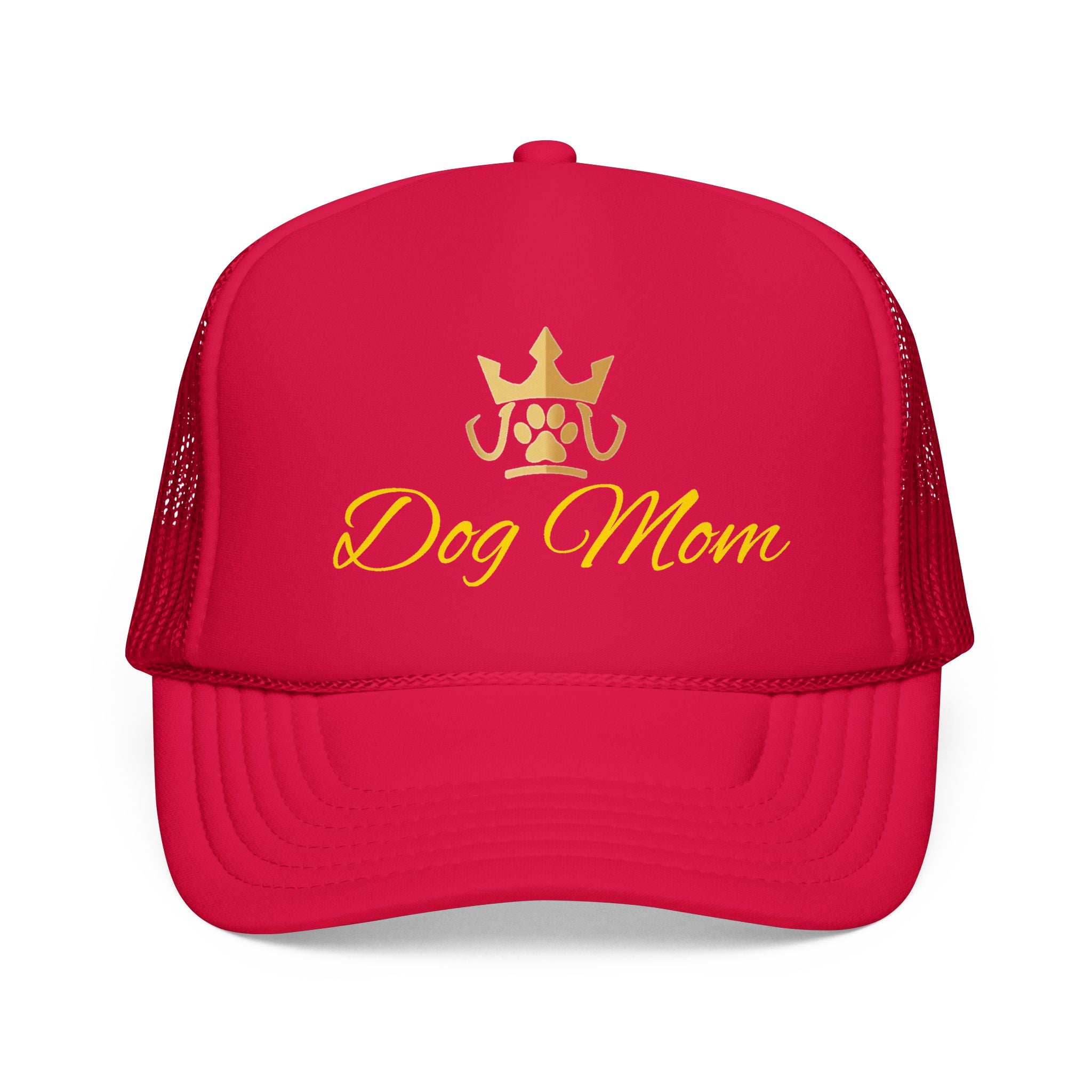 PetVIP Dog Mom Trucker Hat | Gold Crown Paw Design