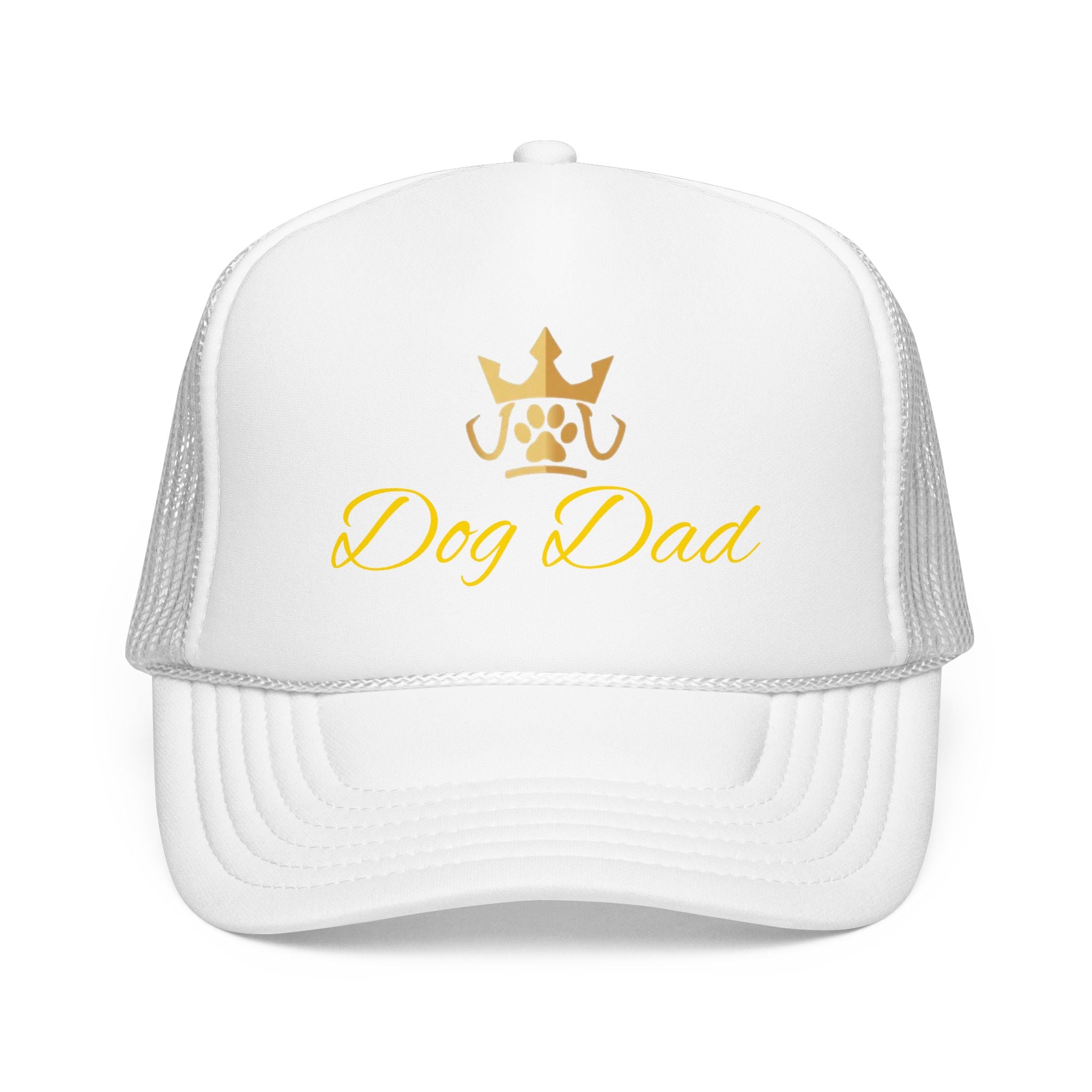 PetVIP Dog Dad Trucker Hat | Gold Crown Paw Design