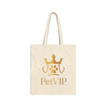 PetVIP Canvas Tote Bag | Gold Crown & Paw Print | Reusable Pet Parent Shopper