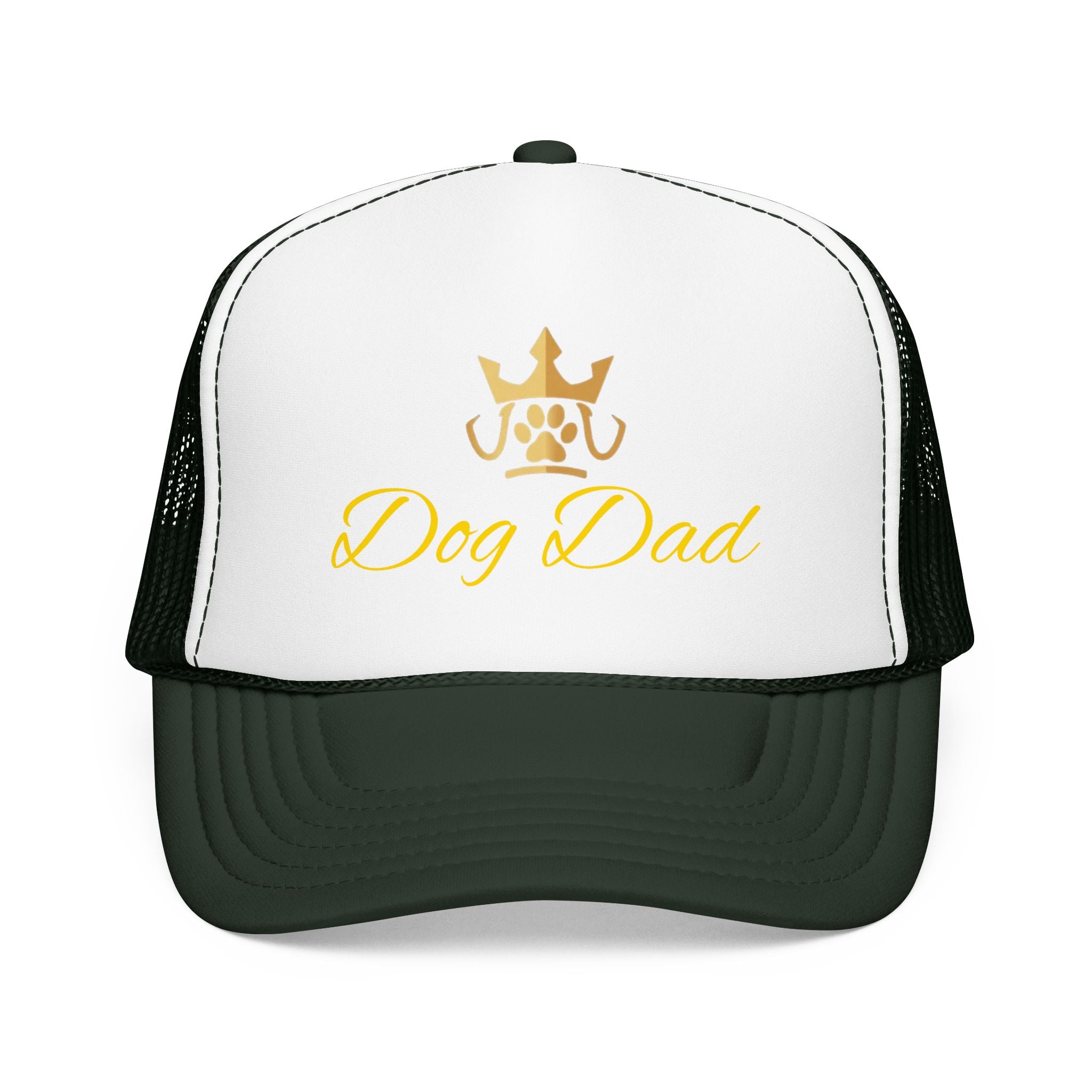 PetVIP Dog Dad Trucker Hat | Gold Crown Paw Design