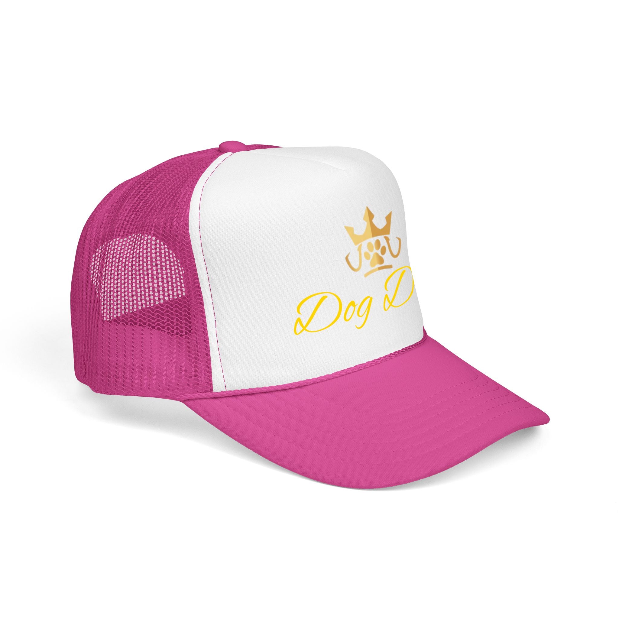 PetVIP Dog Dad Trucker Hat | Gold Crown Paw Design