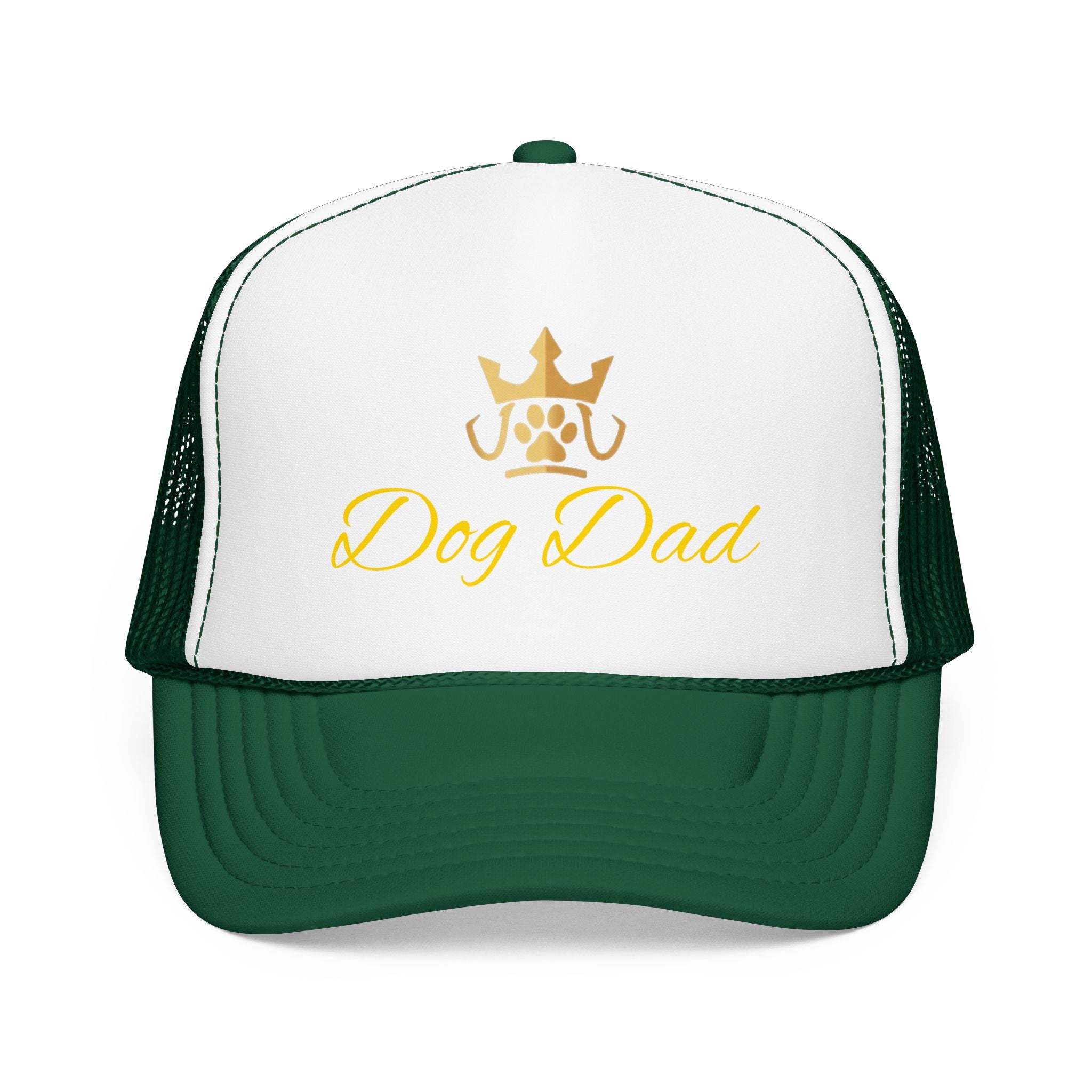 PetVIP Dog Dad Trucker Hat | Gold Crown Paw Design