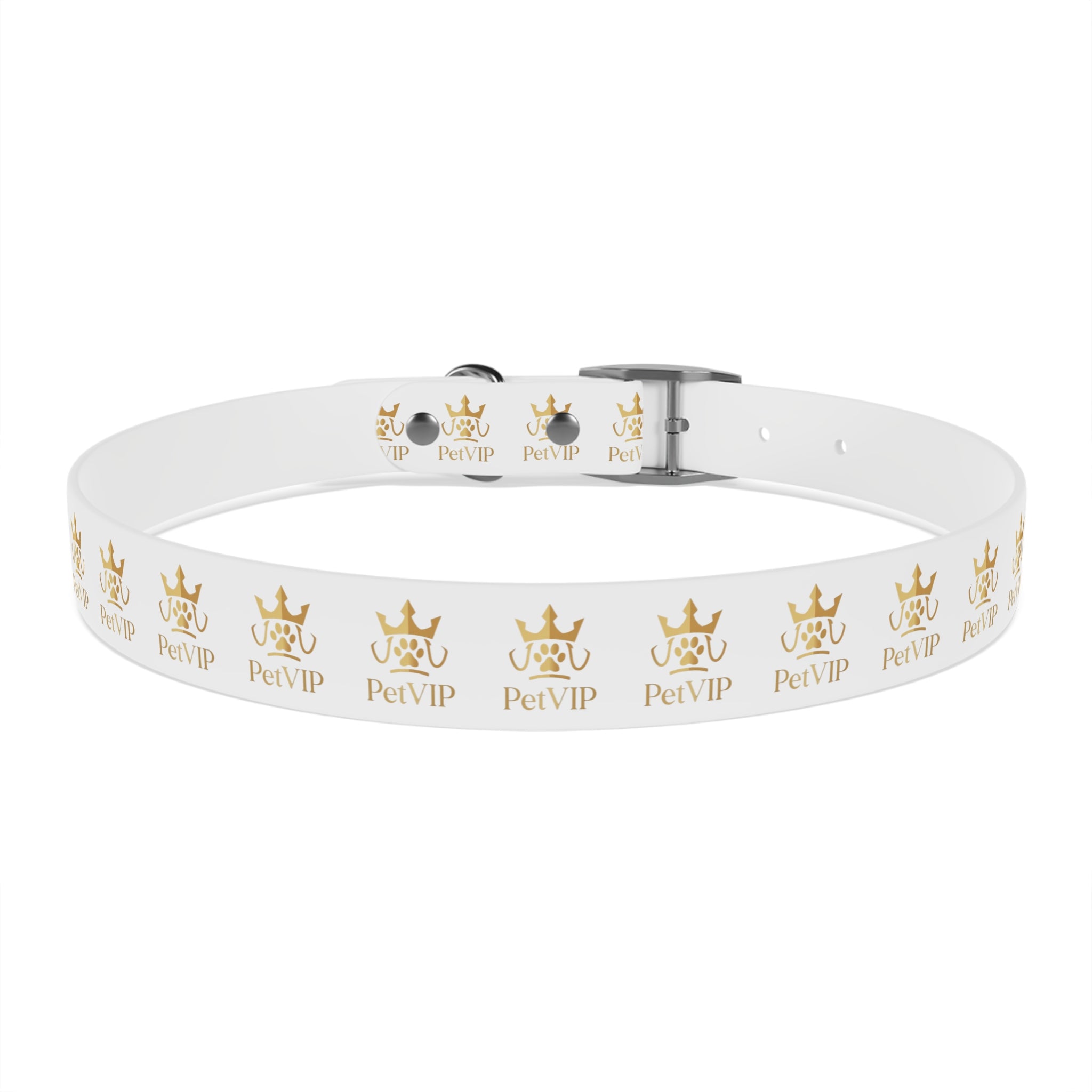 PetVIP Gold Crown Dog Collar | Luxury Monogram Pet Collar