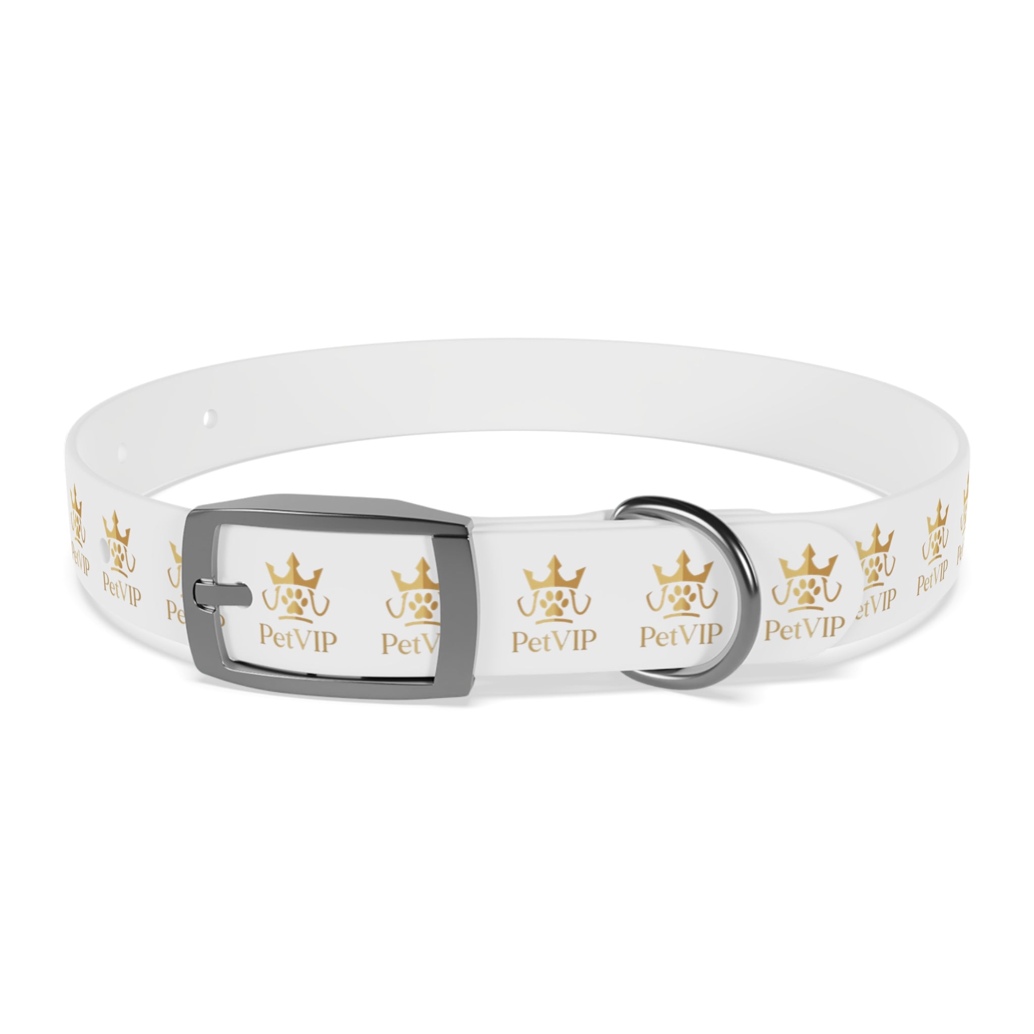 PetVIP Gold Crown Dog Collar | Luxury Monogram Pet Collar