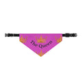 Clip-On Pet Bandana — 'The Queen' Pink Crown Dog Scarf