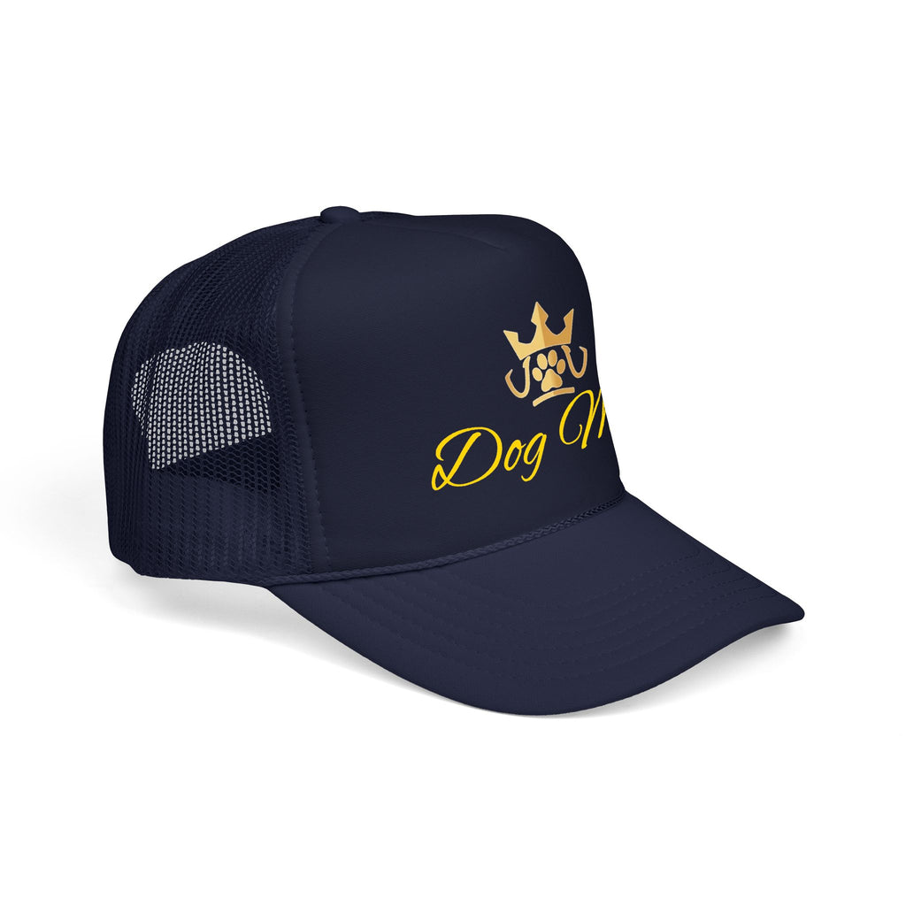 PetVIP Dog Mom Trucker Hat | Gold Crown Paw Design