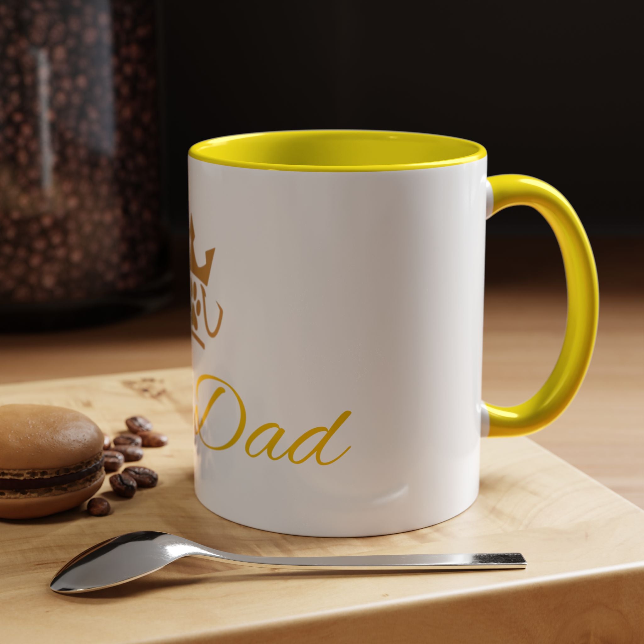 PetVIP Dog Dad Mug | Gold Crown Paw Design