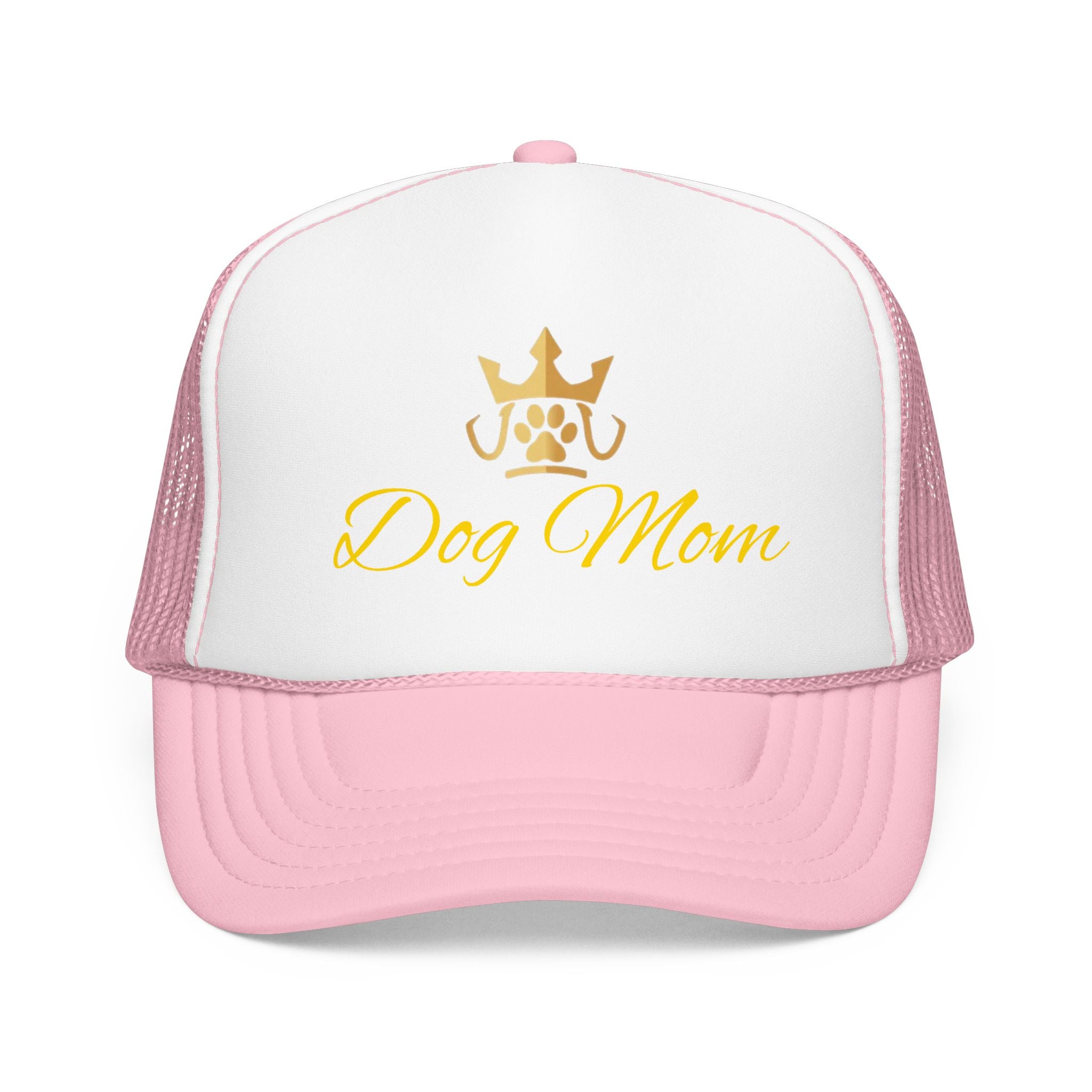PetVIP Dog Mom Trucker Hat | Gold Crown Paw Design