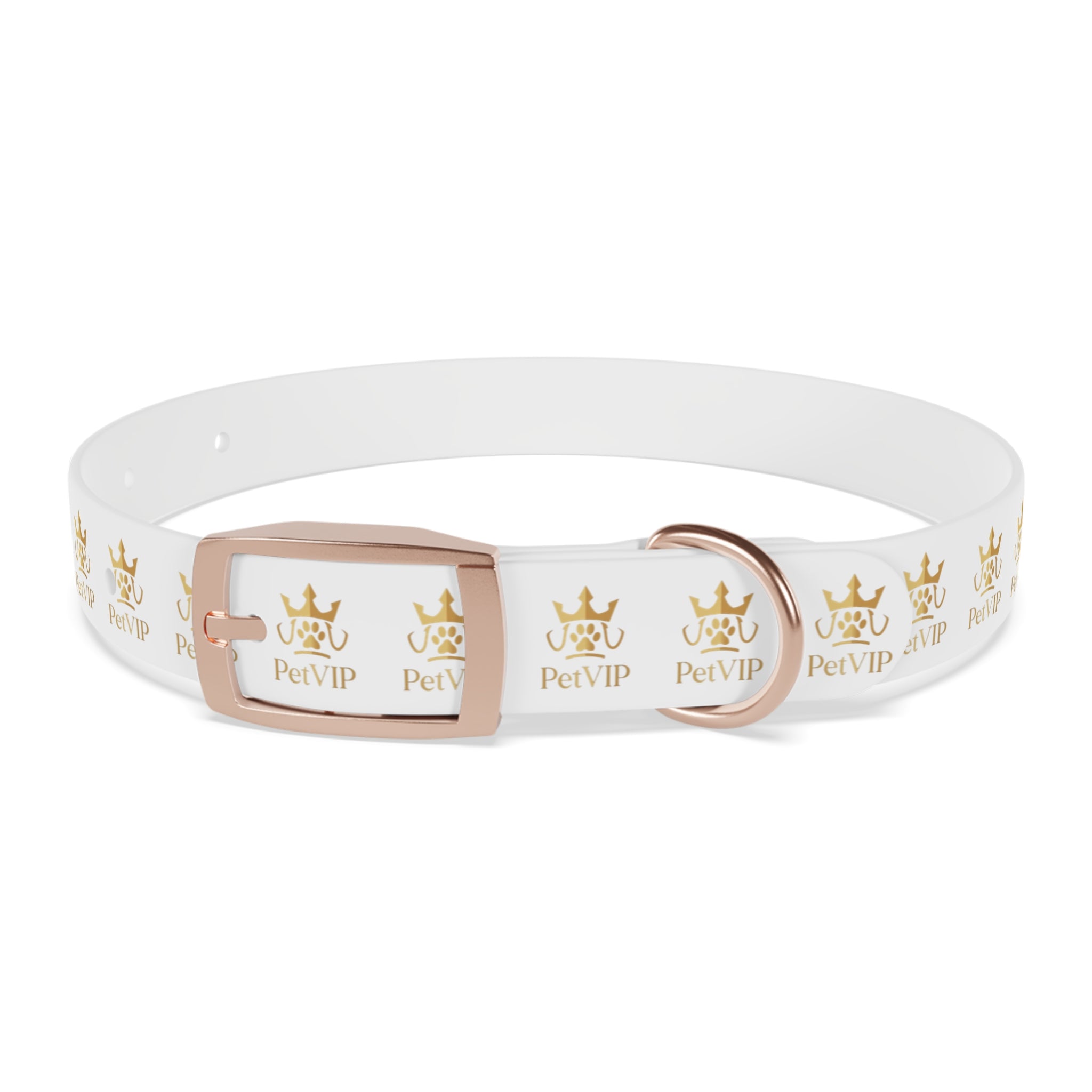 PetVIP Gold Crown Dog Collar | Luxury Monogram Pet Collar