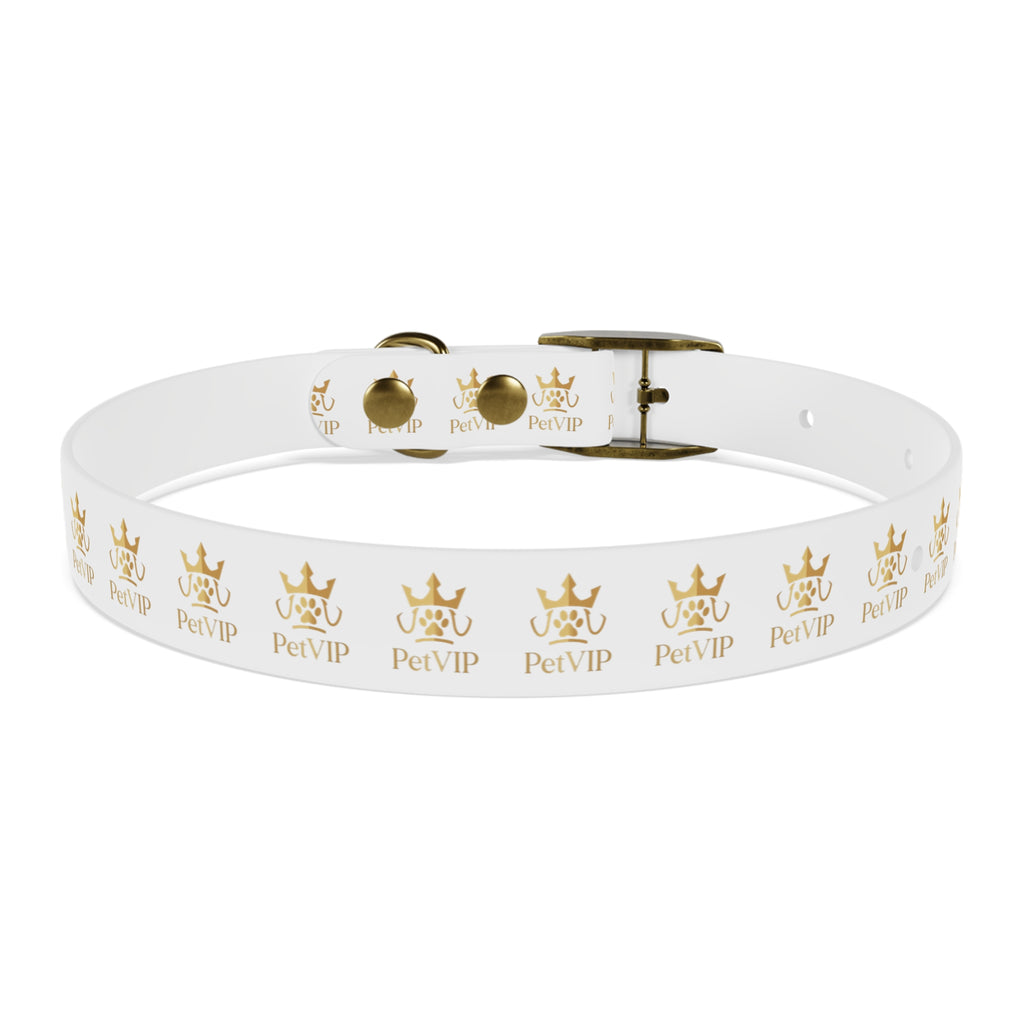 PetVIP Gold Crown Dog Collar | Luxury Monogram Pet Collar