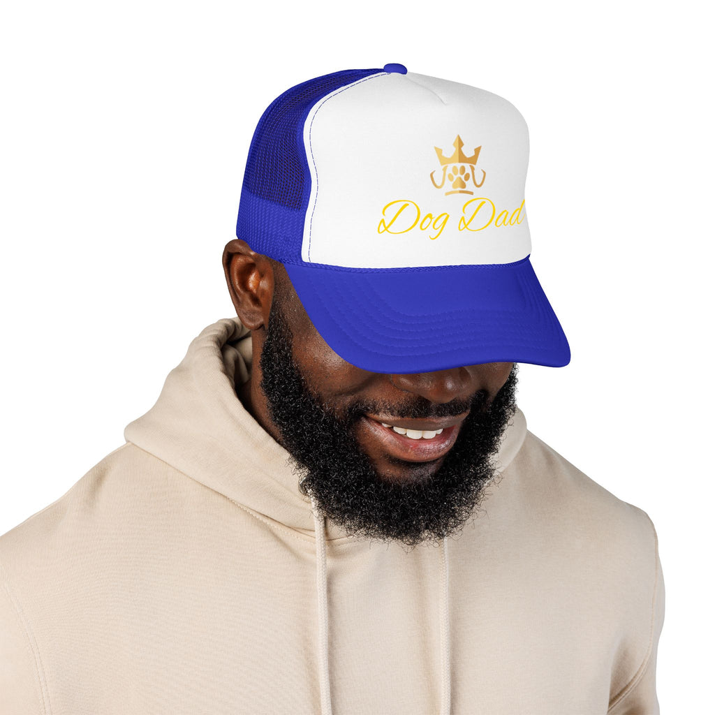PetVIP Dog Dad Trucker Hat | Gold Crown Paw Design