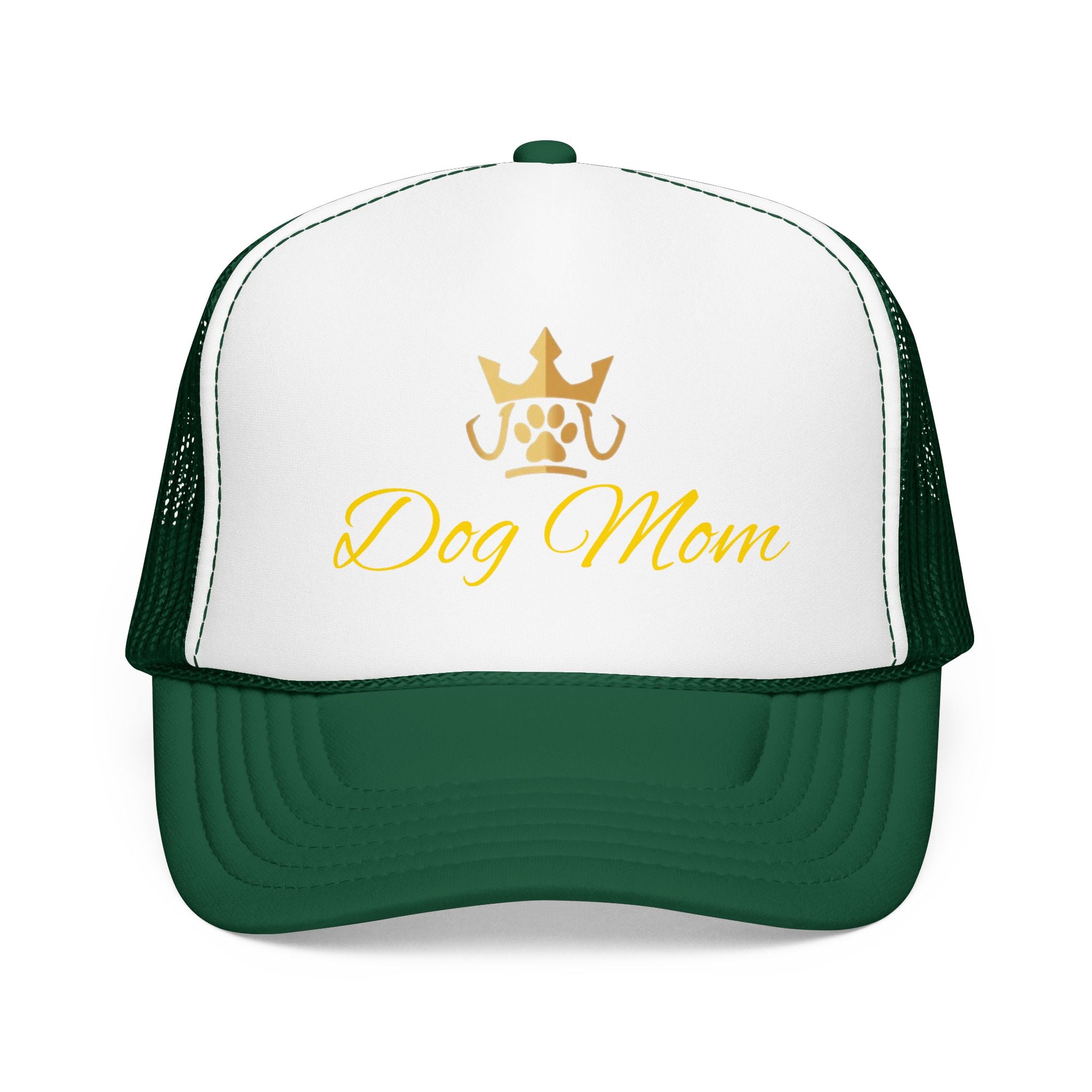 PetVIP Dog Mom Trucker Hat | Gold Crown Paw Design