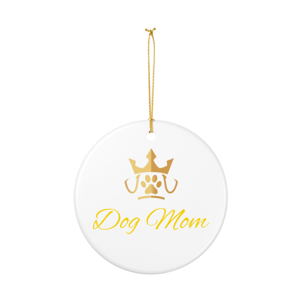 PetVIP Dog Mom Ornament | Heart & Round Ceramic