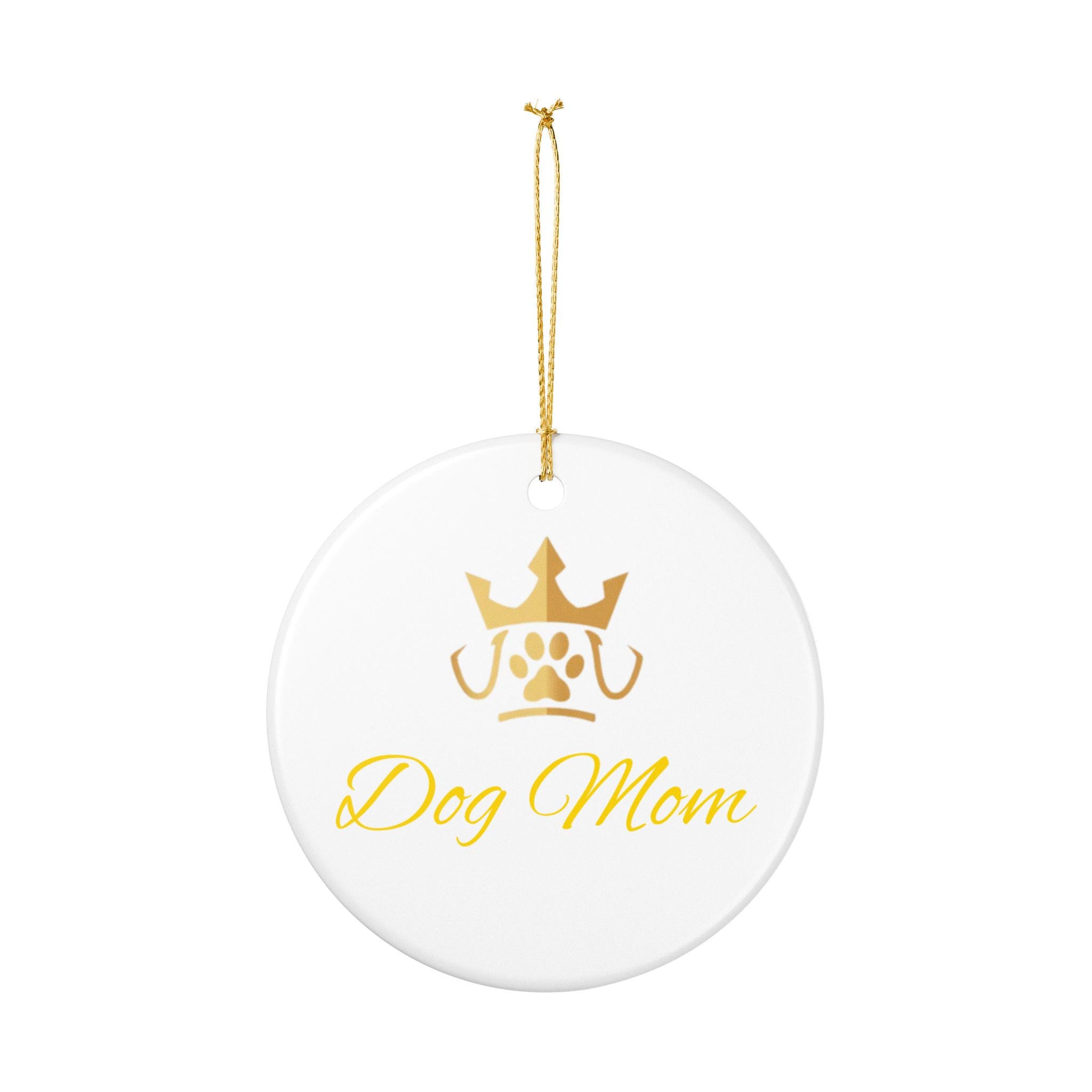 PetVIP Dog Mom Ornament | Heart & Round Ceramic