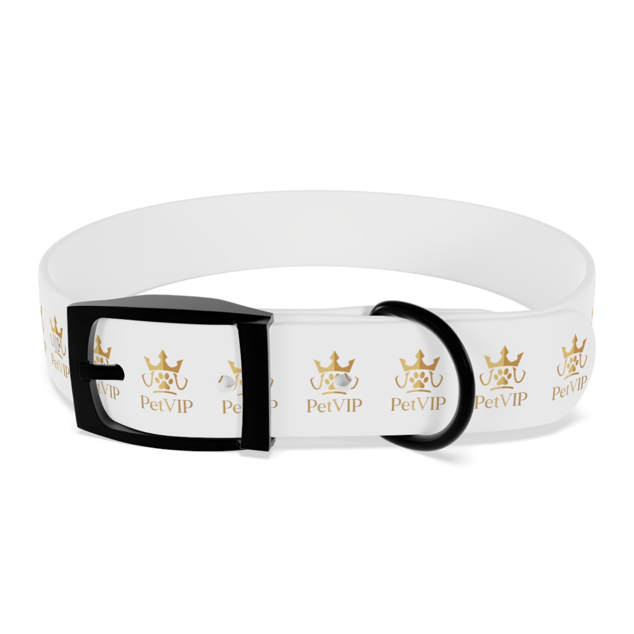 PetVIP Gold Crown Dog Collar | Luxury Monogram Pet Collar