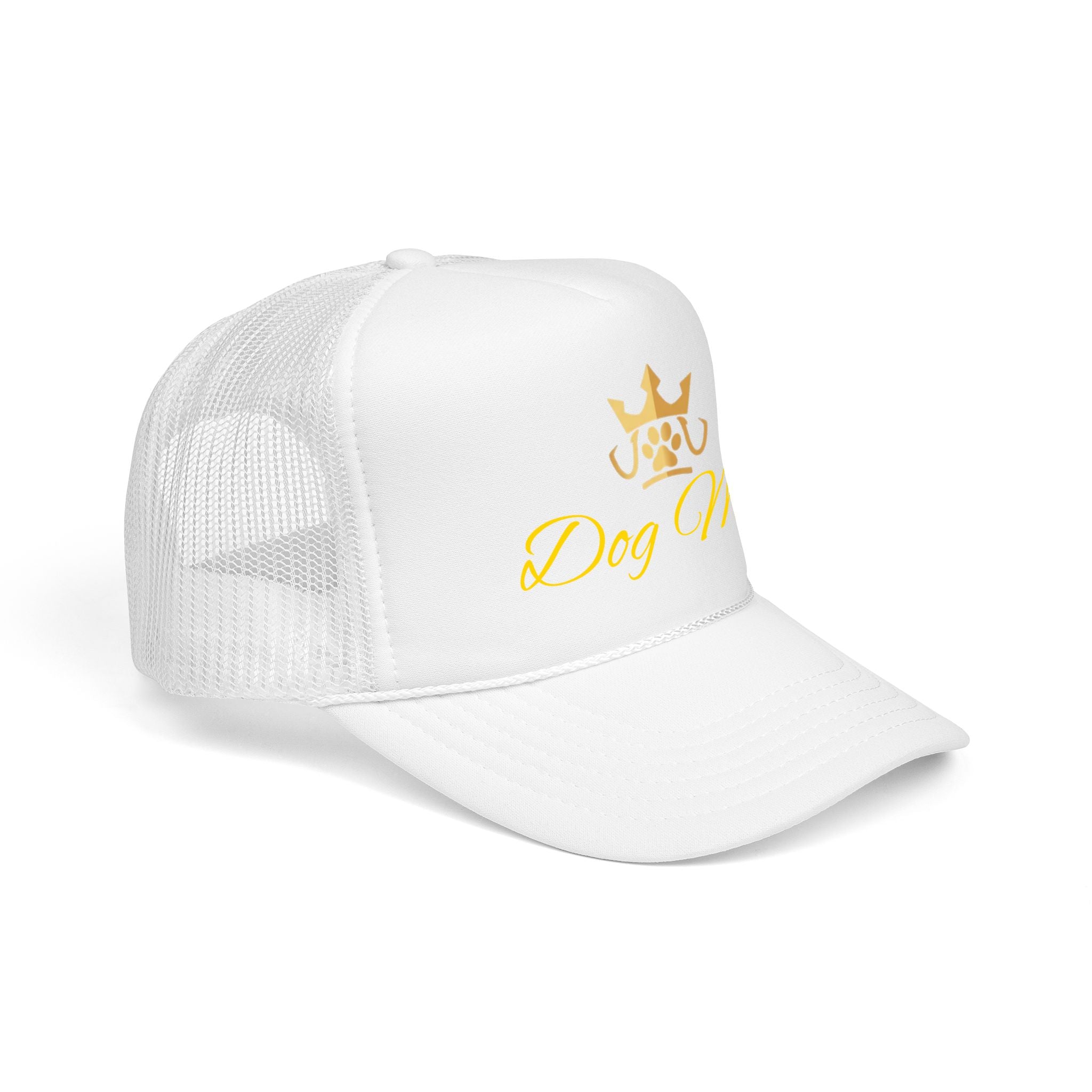 PetVIP Dog Mom Trucker Hat | Gold Crown Paw Design