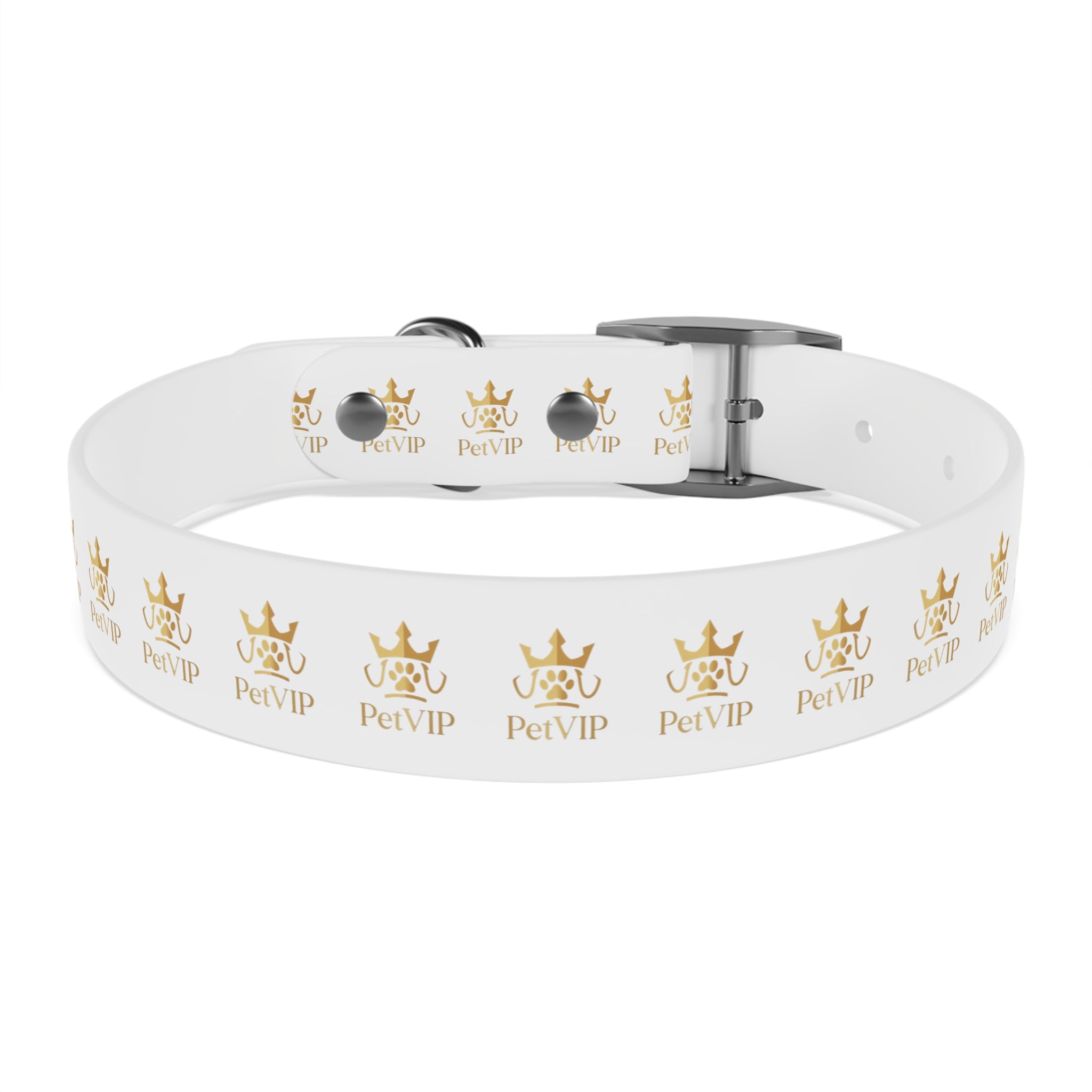 PetVIP Gold Crown Dog Collar | Luxury Monogram Pet Collar