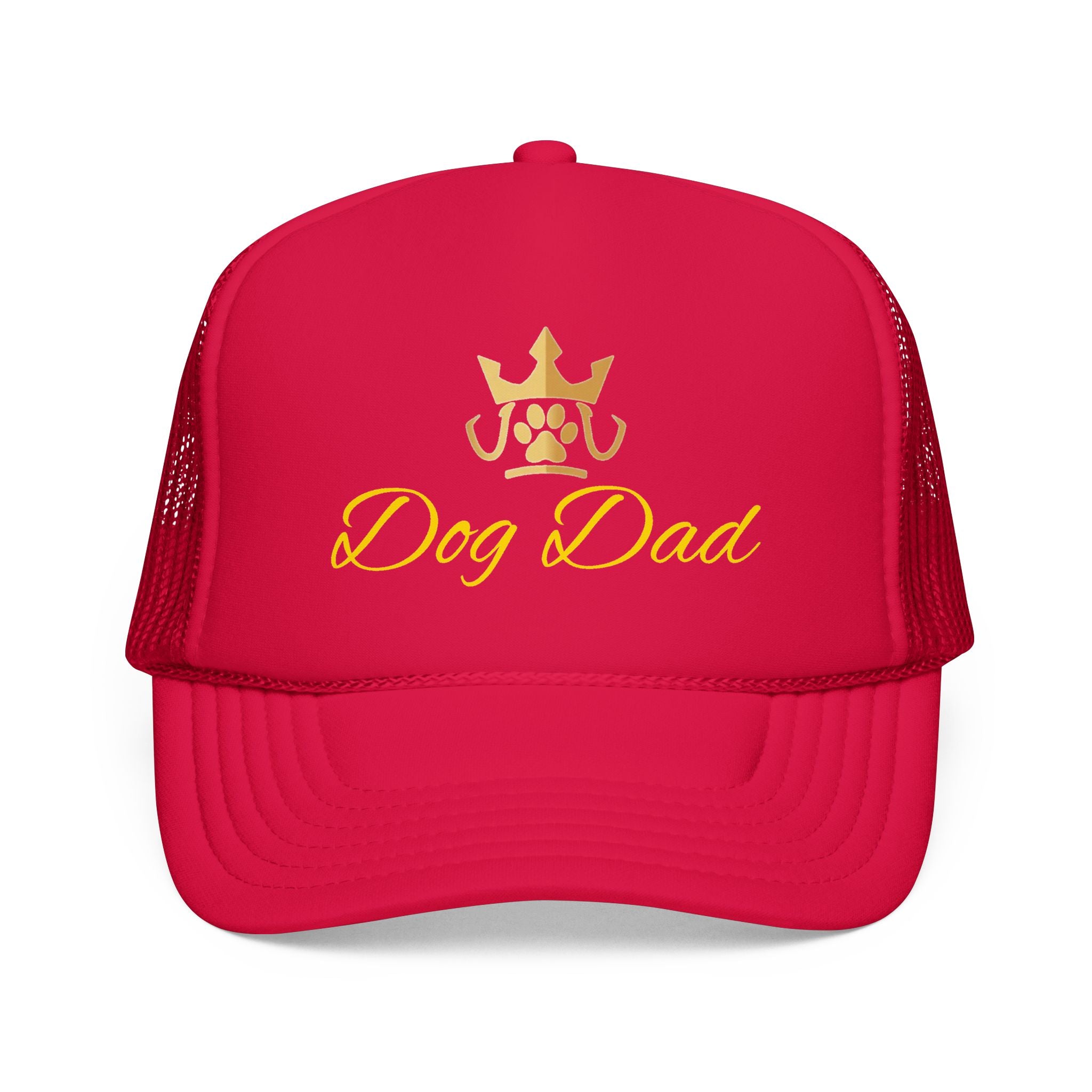 PetVIP Dog Dad Trucker Hat | Gold Crown Paw Design