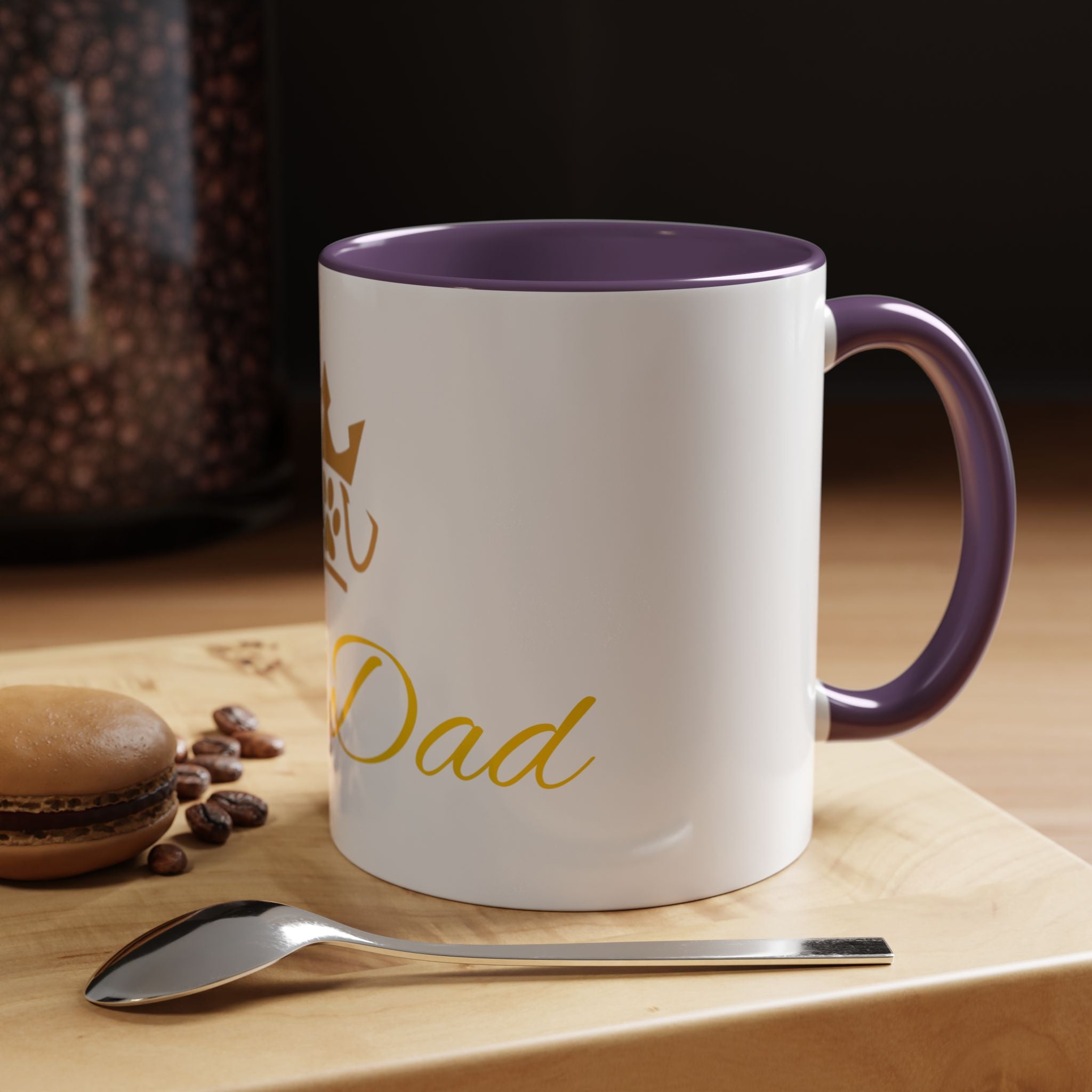 PetVIP Dog Dad Mug | Gold Crown Paw Design