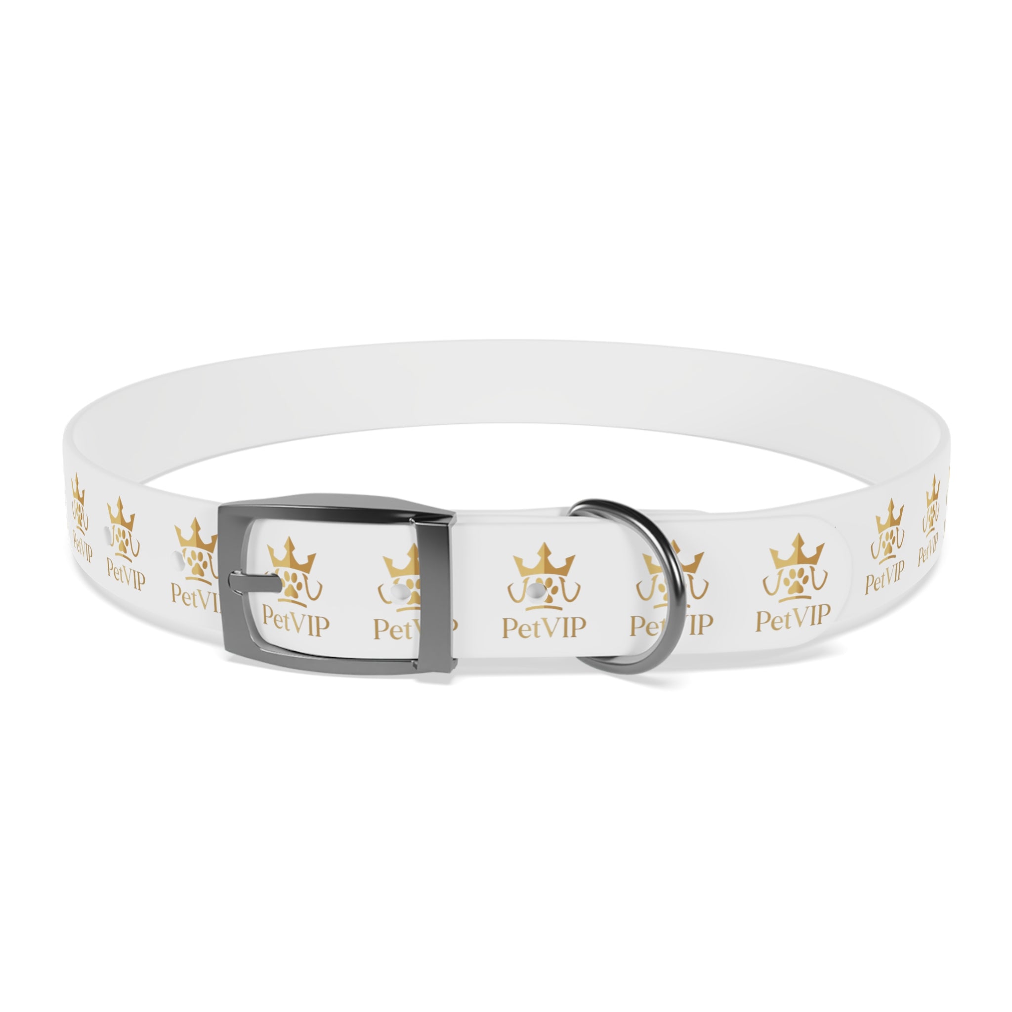 PetVIP Gold Crown Dog Collar | Luxury Monogram Pet Collar