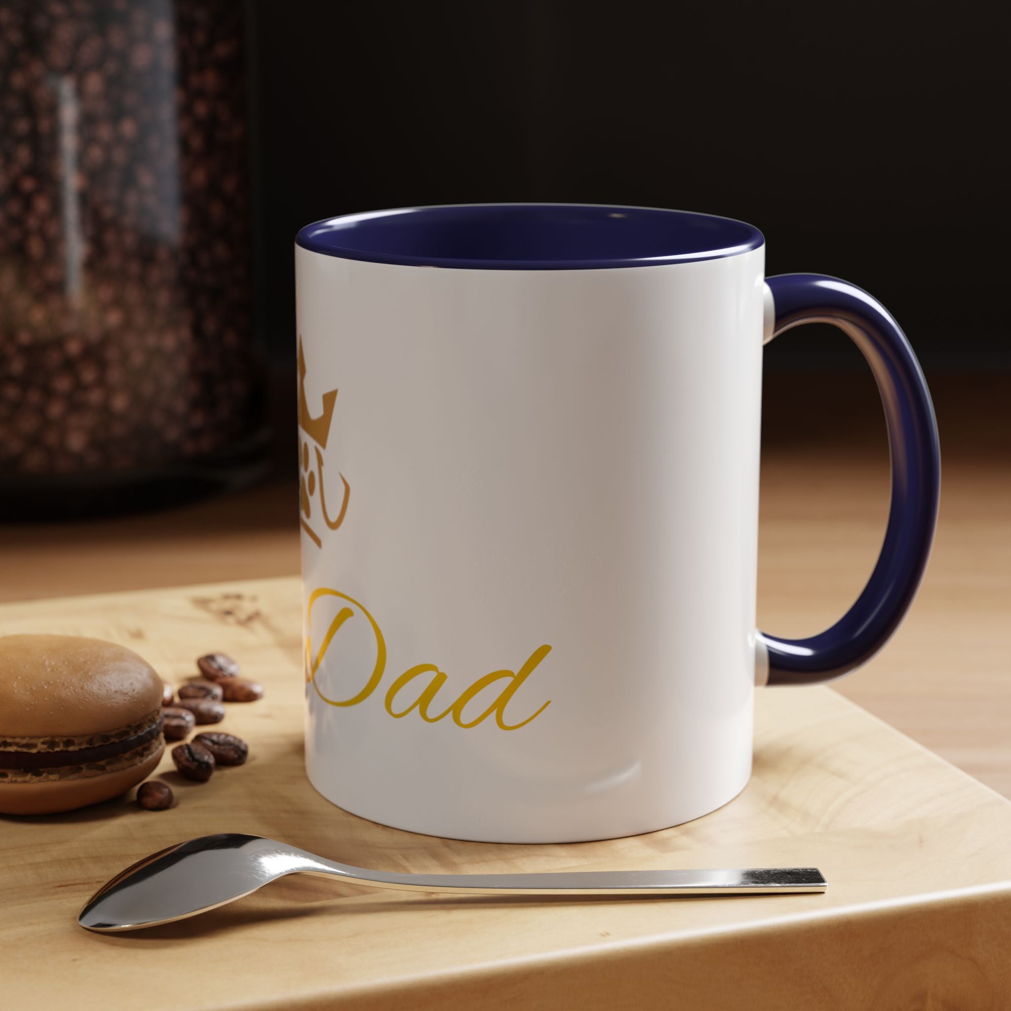 PetVIP Dog Dad Mug | Gold Crown Paw Design