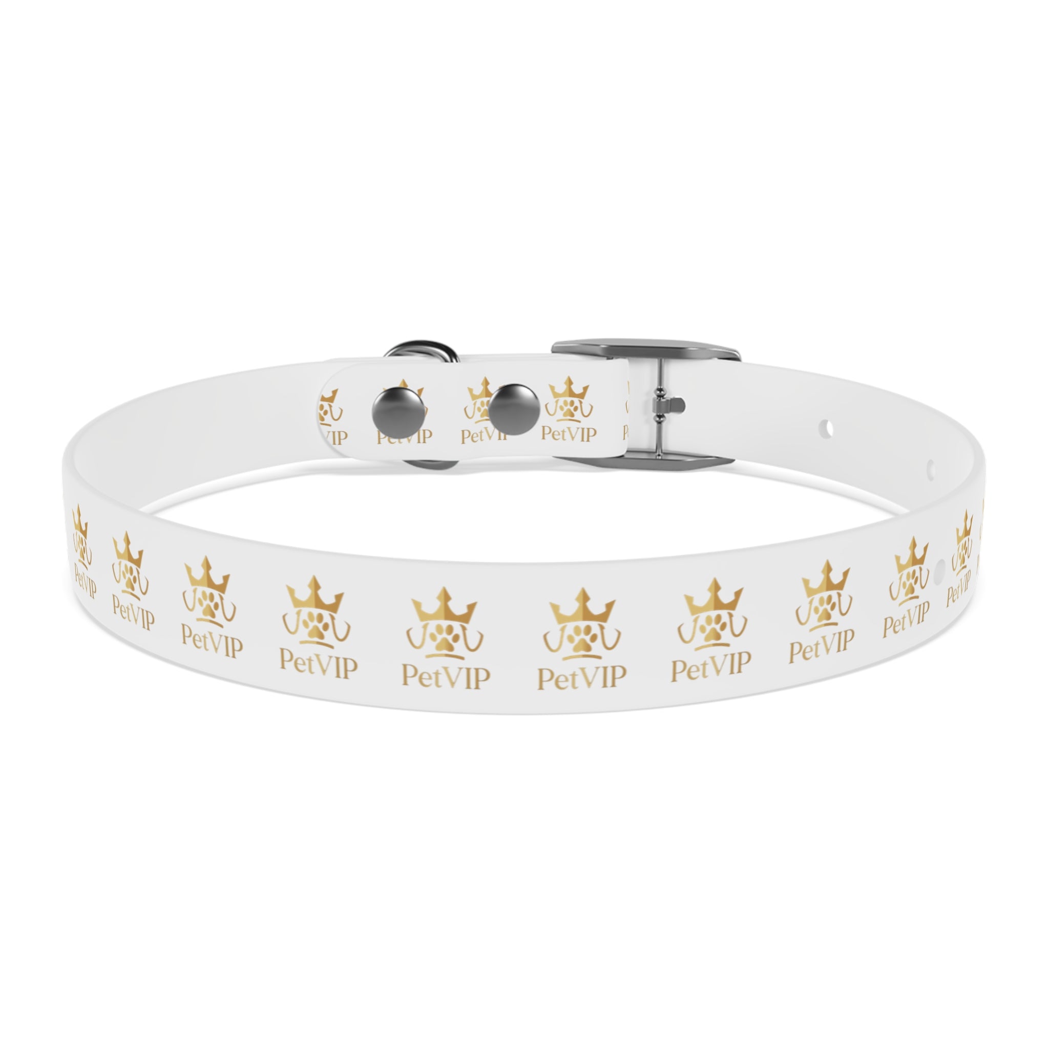 PetVIP Gold Crown Dog Collar | Luxury Monogram Pet Collar