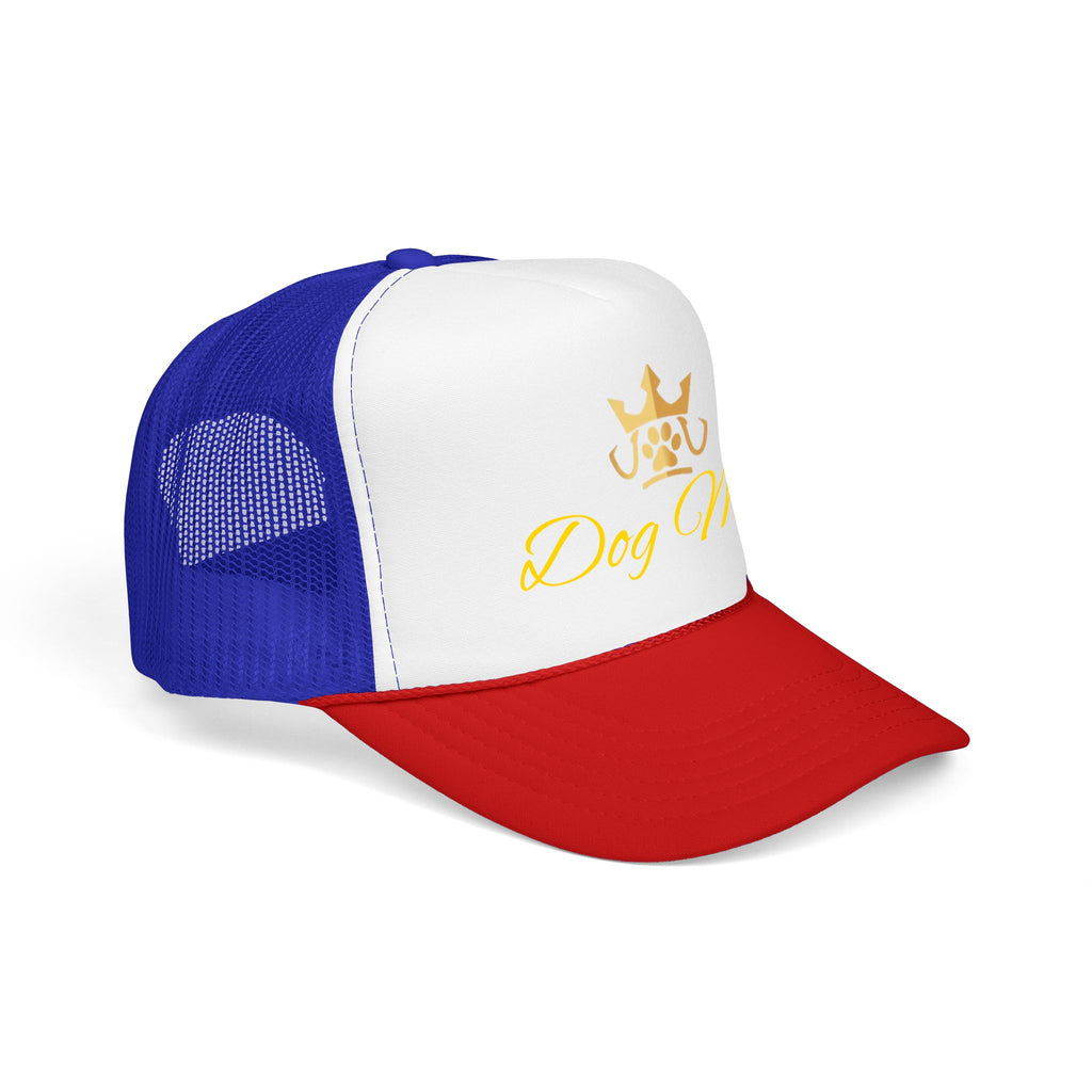 PetVIP Dog Mom Trucker Hat | Gold Crown Paw Design