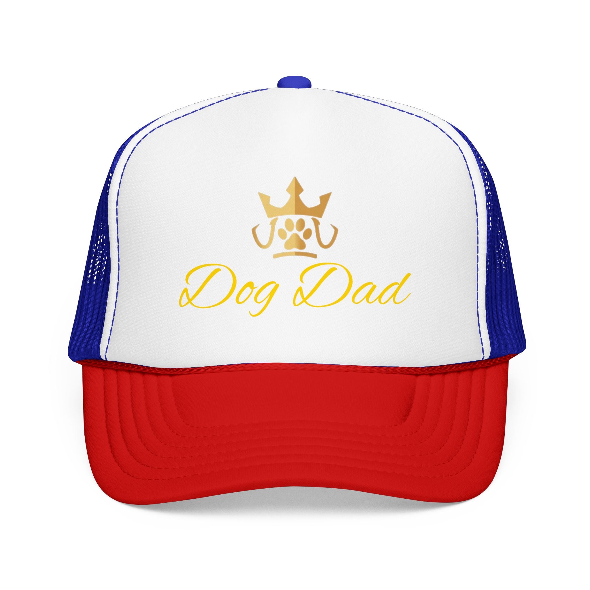 PetVIP Dog Dad Trucker Hat | Gold Crown Paw Design
