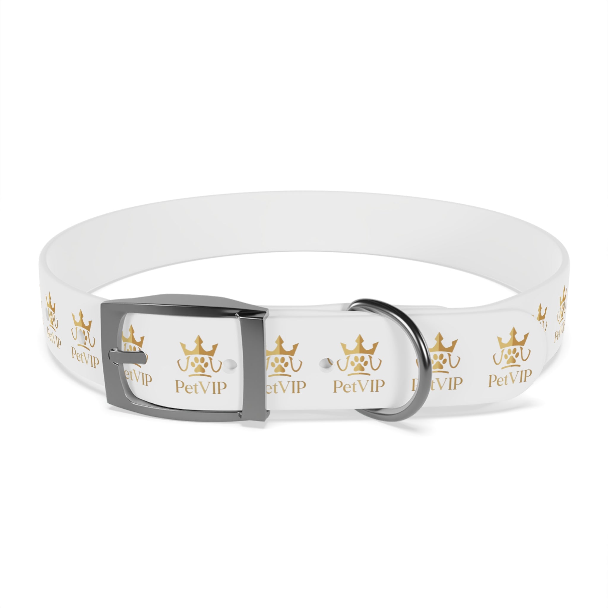 PetVIP Gold Crown Dog Collar | Luxury Monogram Pet Collar