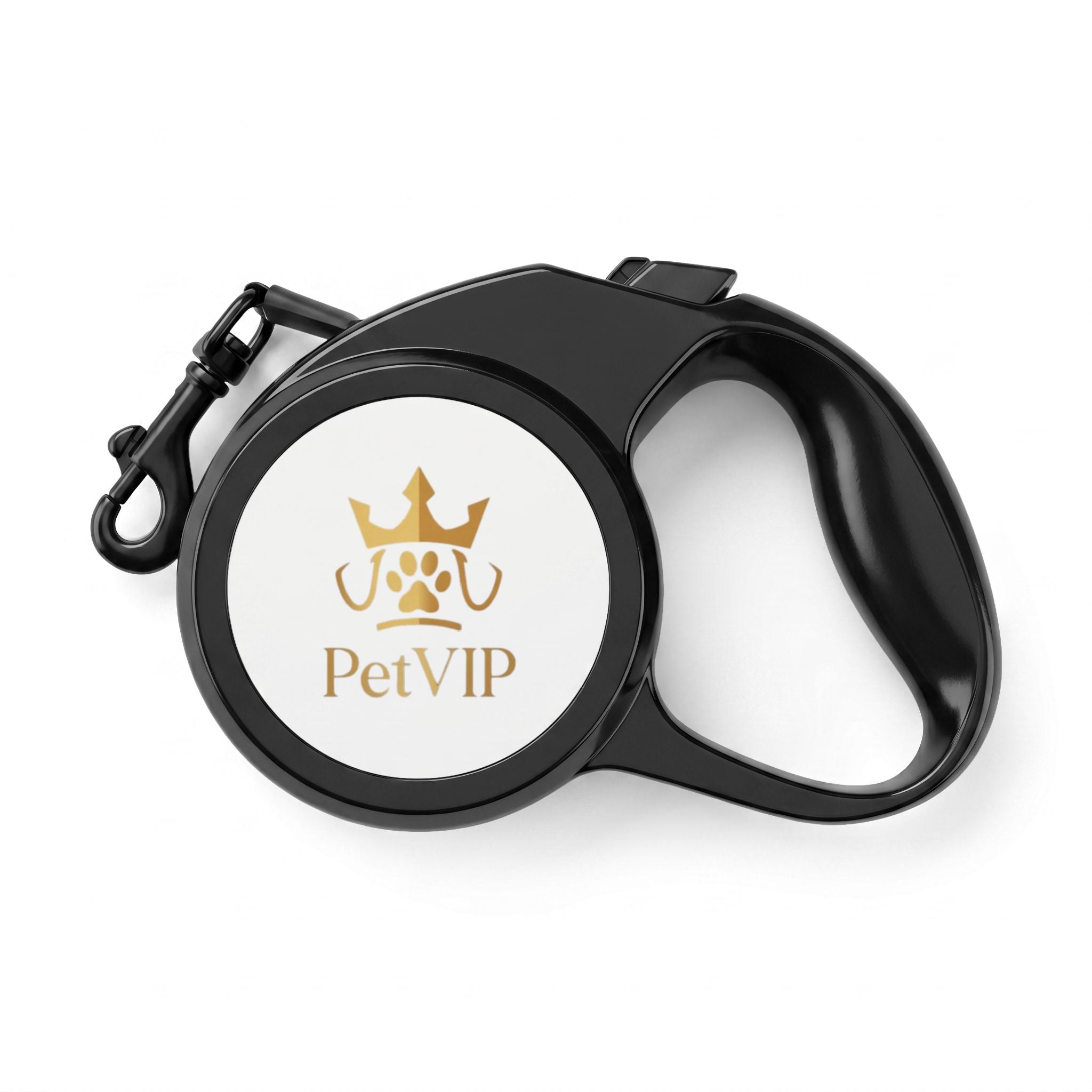 PetVIP Gold Crown Retractable Dog Leash | Luxury Monogram Pet Leash