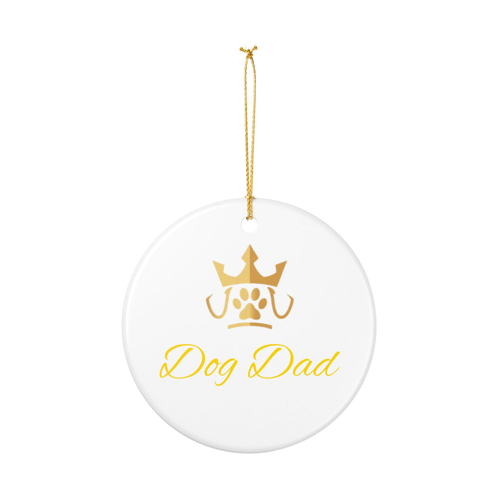 PetVIP Dog Dad Ornament | Heart & Round Ceramic