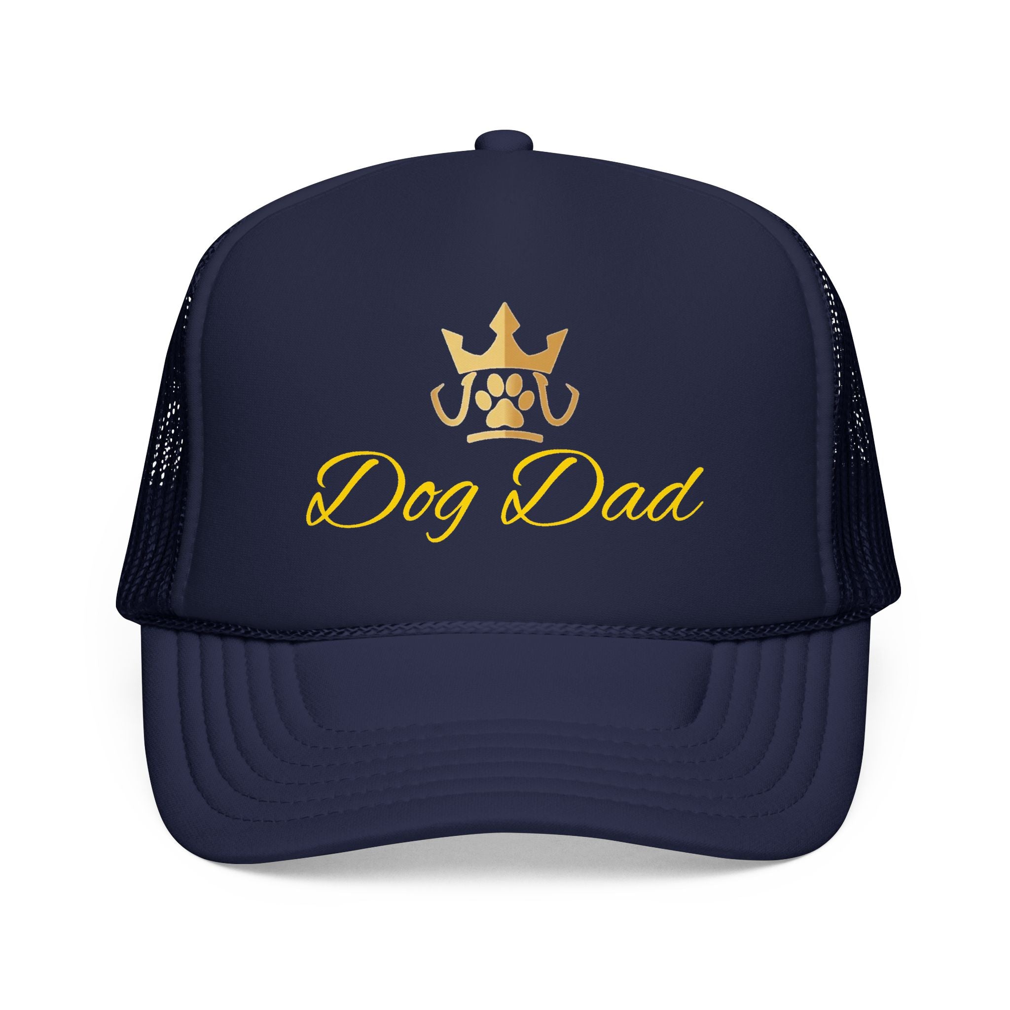 PetVIP Dog Dad Trucker Hat | Gold Crown Paw Design