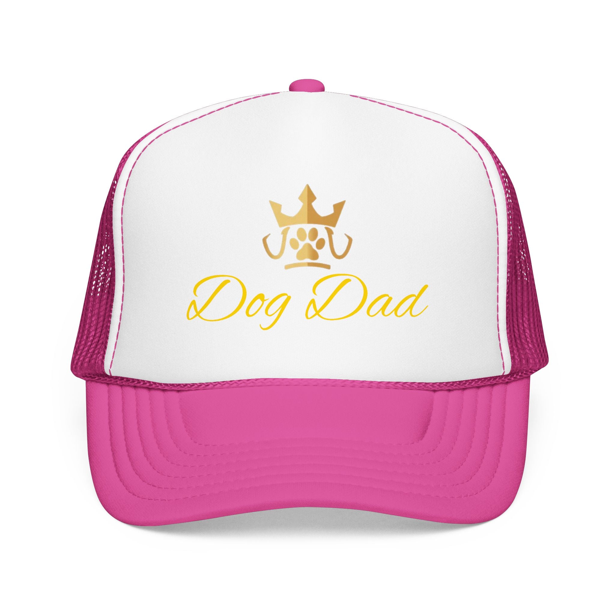 PetVIP Dog Dad Trucker Hat | Gold Crown Paw Design