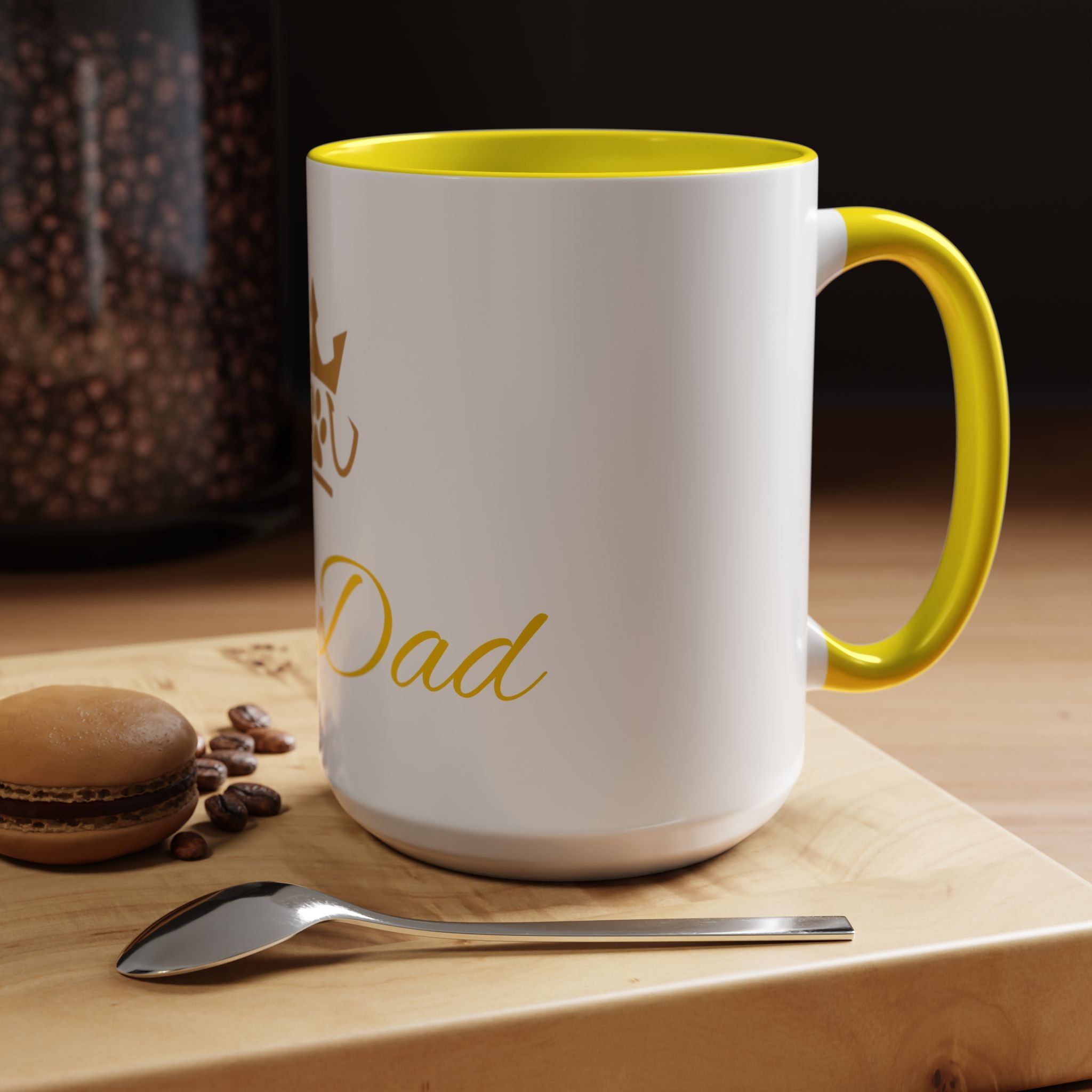 PetVIP Dog Dad Mug | Gold Crown Paw Design