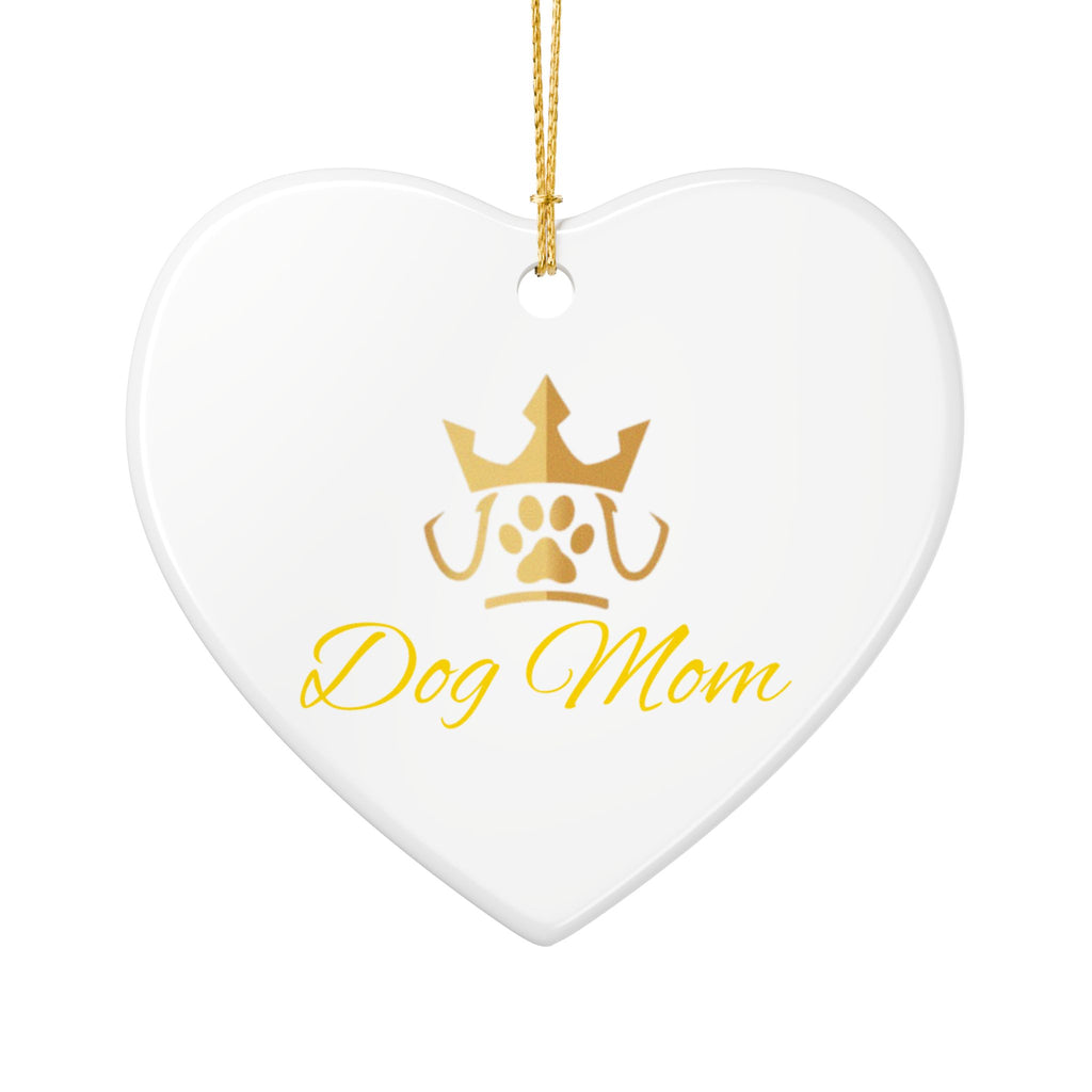 PetVIP Dog Mom Ornament | Heart & Round Ceramic