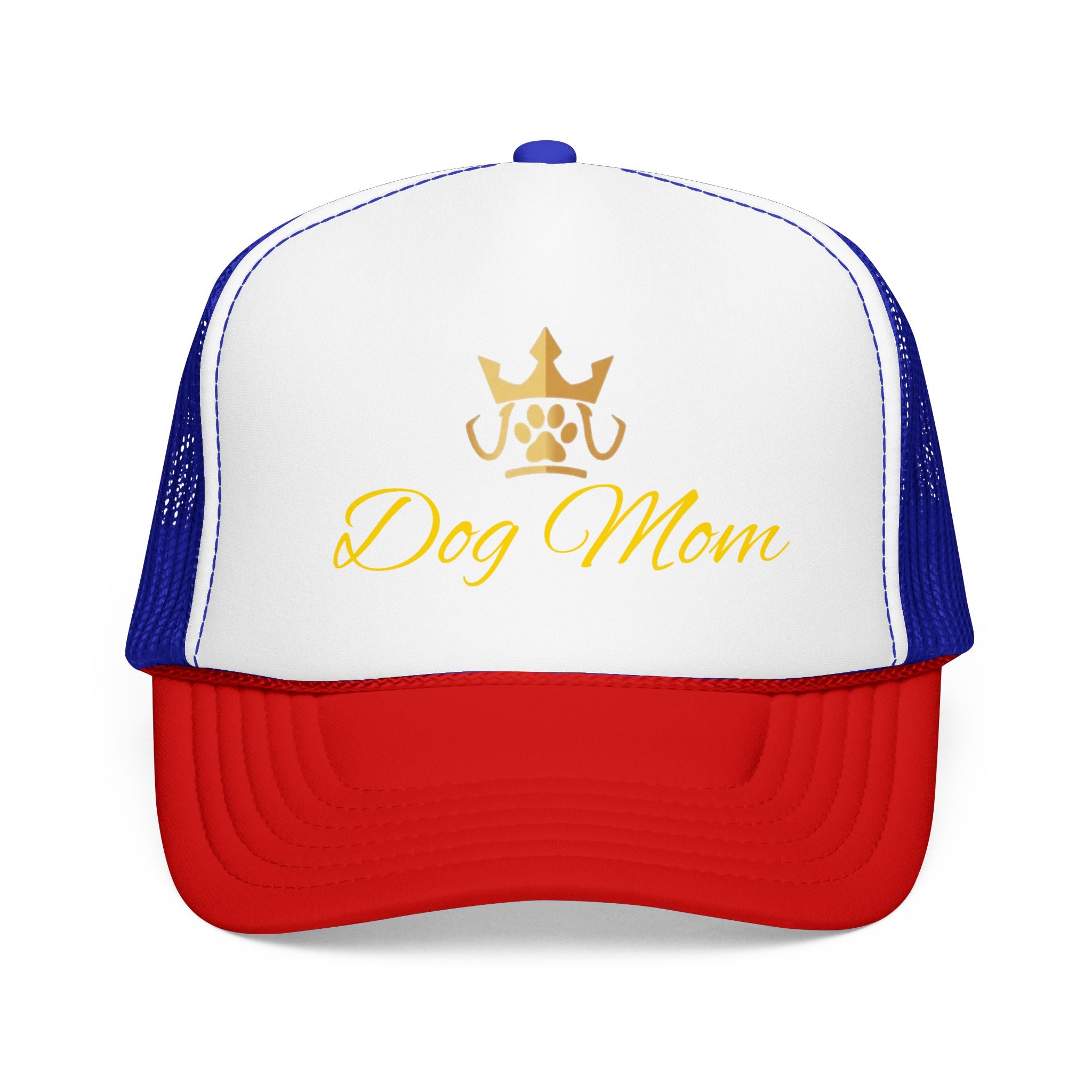 PetVIP Dog Mom Trucker Hat | Gold Crown Paw Design
