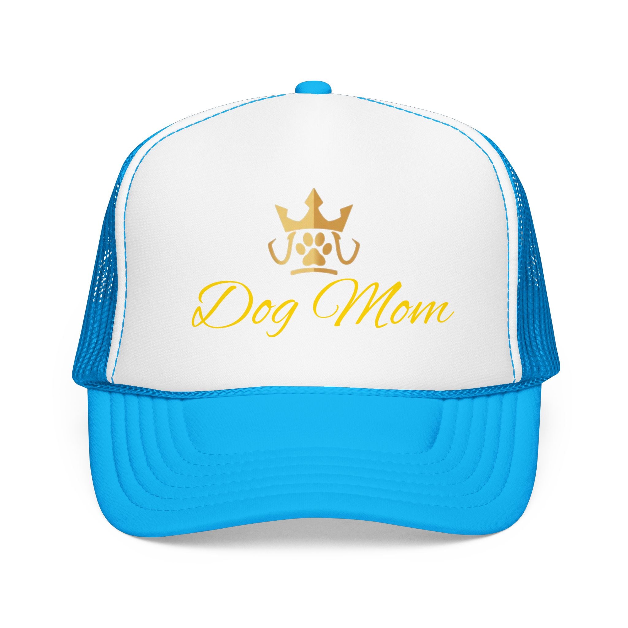 PetVIP Dog Mom Trucker Hat | Gold Crown Paw Design