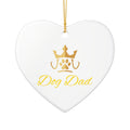 PetVIP Dog Dad Ornament | Heart & Round Ceramic