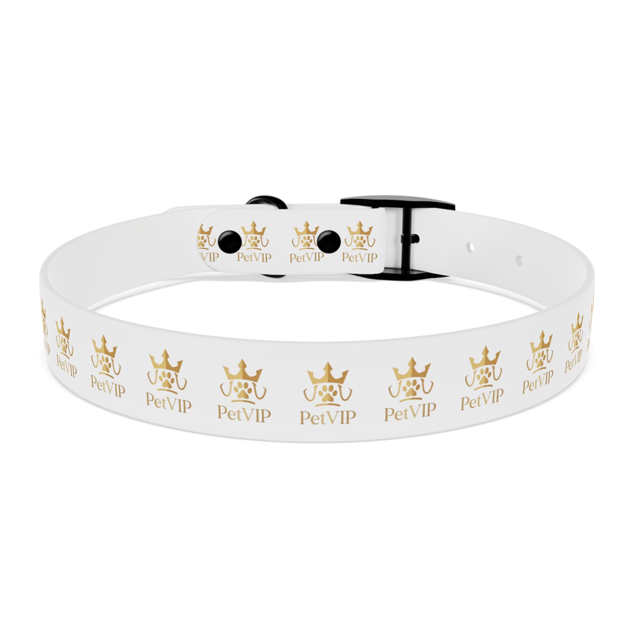 PetVIP Gold Crown Dog Collar | Luxury Monogram Pet Collar